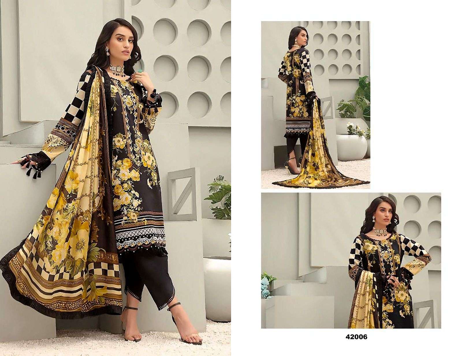 Razia Sultan Vol-42 By Apana Cotton 42001 To 42010 Series Beautiful Festive Suits Colorful Stylish Fancy Casual Wear & Ethnic Wear Pure Cotton Print Dresses At Wholesale Price