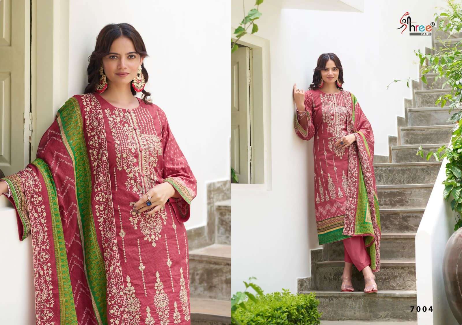 Bin Saeed Lawn Collection Vol-7 By Shree Fabs 7001 To 7006 Series Designer Pakistani Suits Beautiful Fancy Colorful Stylish Party Wear & Occasional Wear Pure Lawn Print With Embroidered Dresses At Wholesale Price