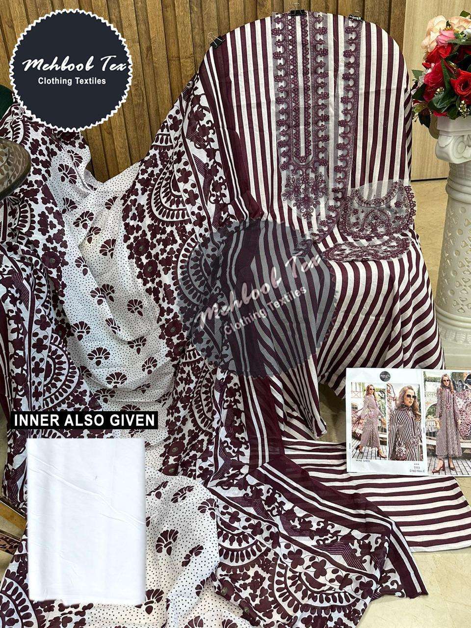 Mehboob Tex Hit Design 1164 Colours By Mehboob Tex 1164-A To 1164-D Series Designer Pakistani Suits Beautiful Fancy Colorful Stylish Party Wear & Occasional Wear Pure Cotton Print With Embroidered Dresses At Wholesale Price