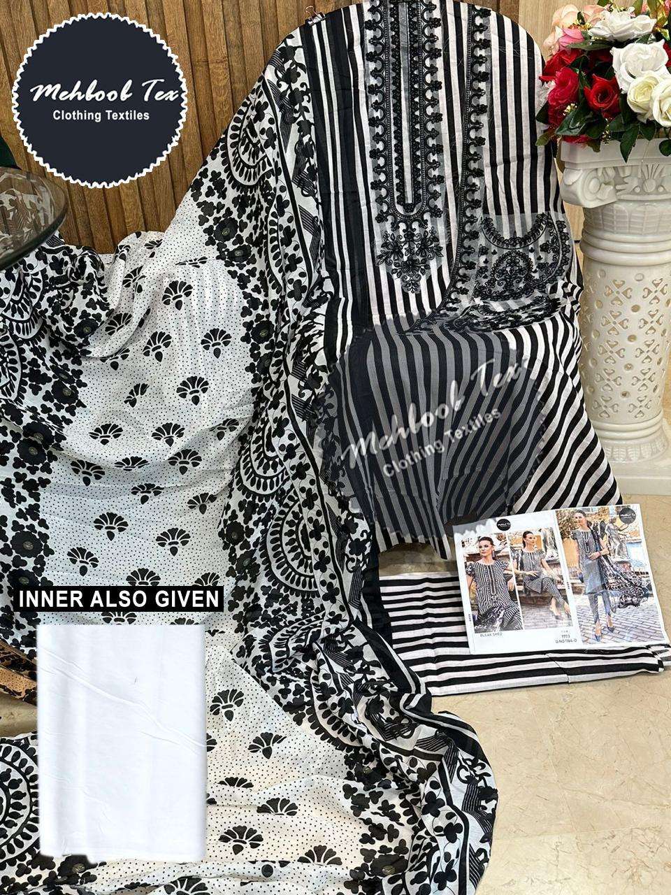 Mehboob Tex Hit Design 1164 Colours By Mehboob Tex 1164-A To 1164-D Series Designer Pakistani Suits Beautiful Fancy Colorful Stylish Party Wear & Occasional Wear Pure Cotton Print With Embroidered Dresses At Wholesale Price