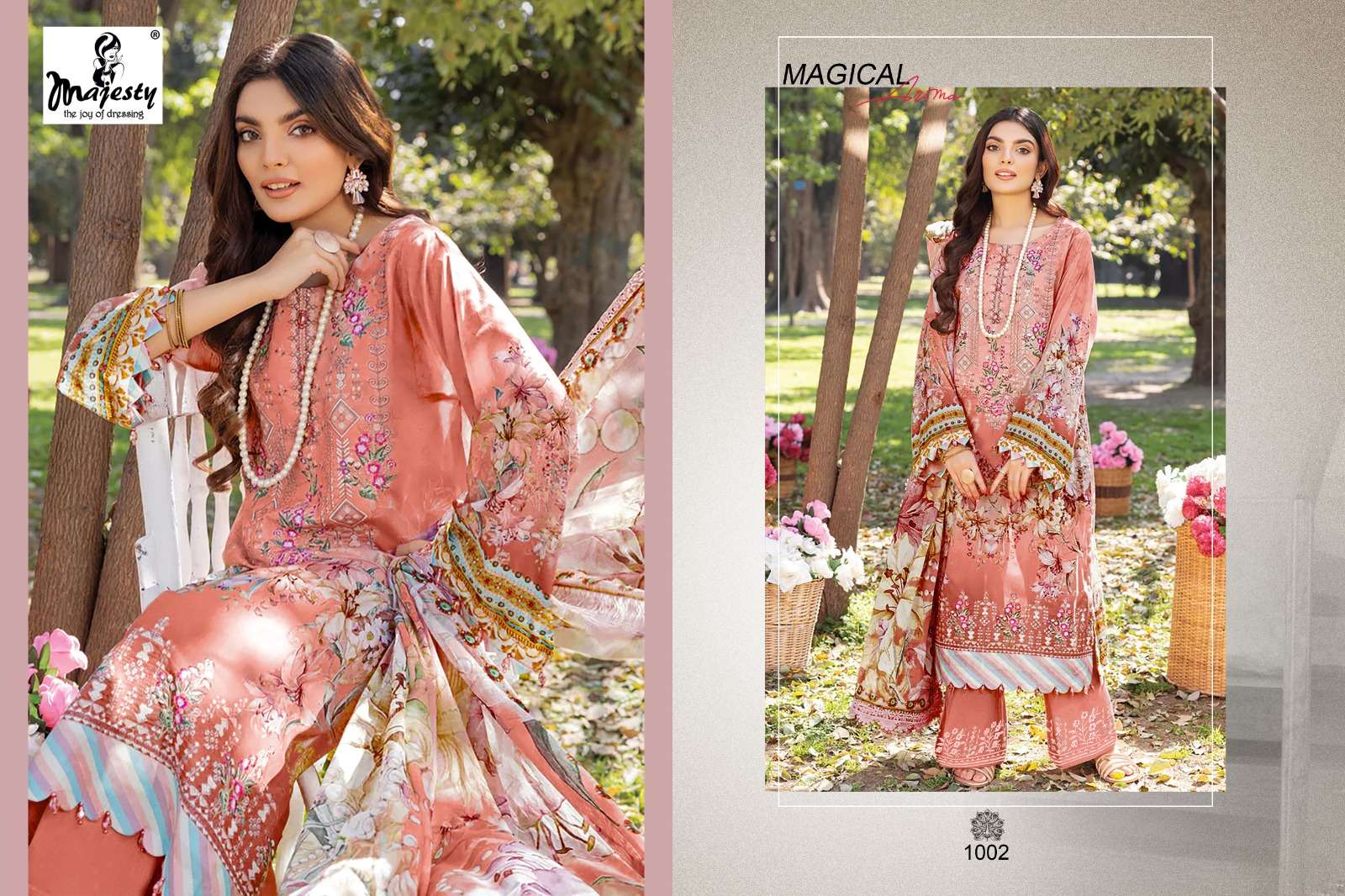 Firdous Vol-7 By Majesty 1001 To 1008 Series Pakistani Suits Beautiful Fancy Colorful Stylish Party Wear & Occasional Wear Jam Cotton With Embroidery Dresses At Wholesale Price
