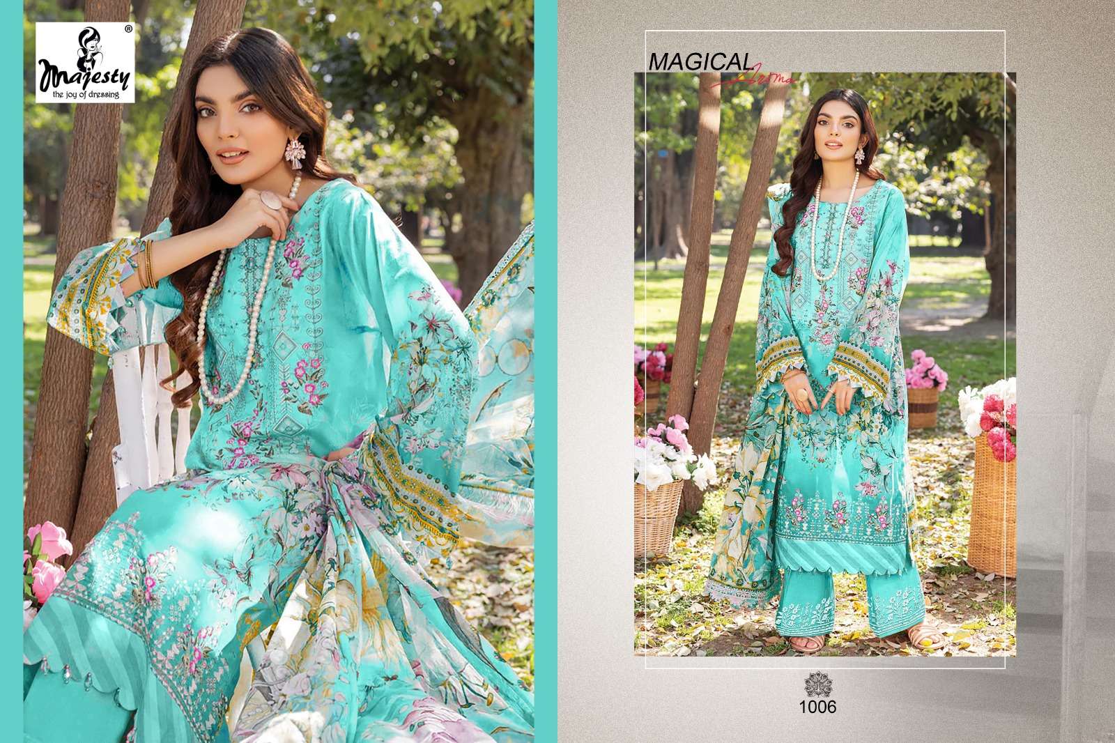 Firdous Vol-7 By Majesty 1001 To 1008 Series Pakistani Suits Beautiful Fancy Colorful Stylish Party Wear & Occasional Wear Jam Cotton With Embroidery Dresses At Wholesale Price