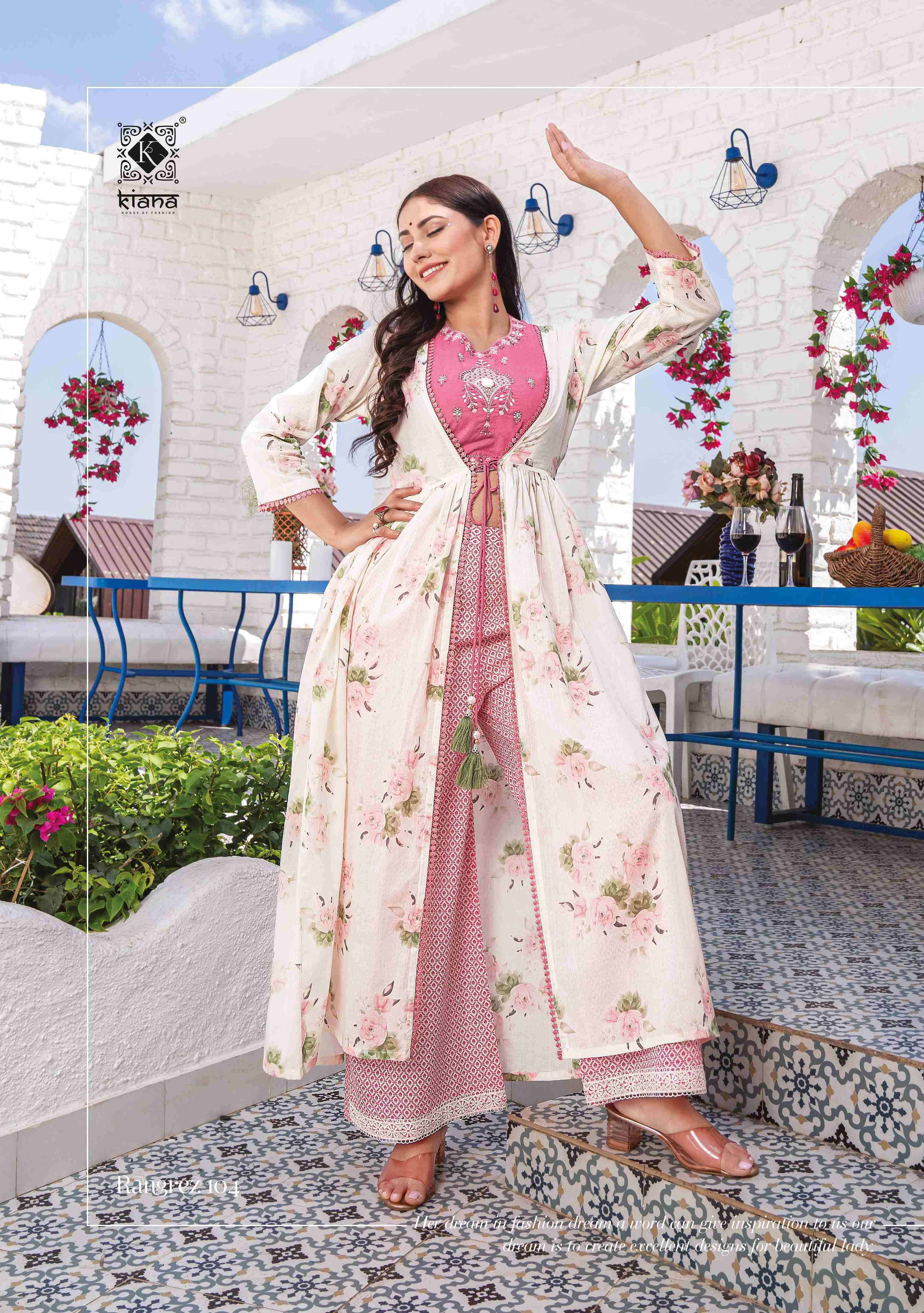 Rangrez By Kiana 101 To 106 Series Designer Stylish Fancy Colorful Beautiful Party Wear & Ethnic Wear Collection Pure Cotton Tops With Bottom At Wholesale Price