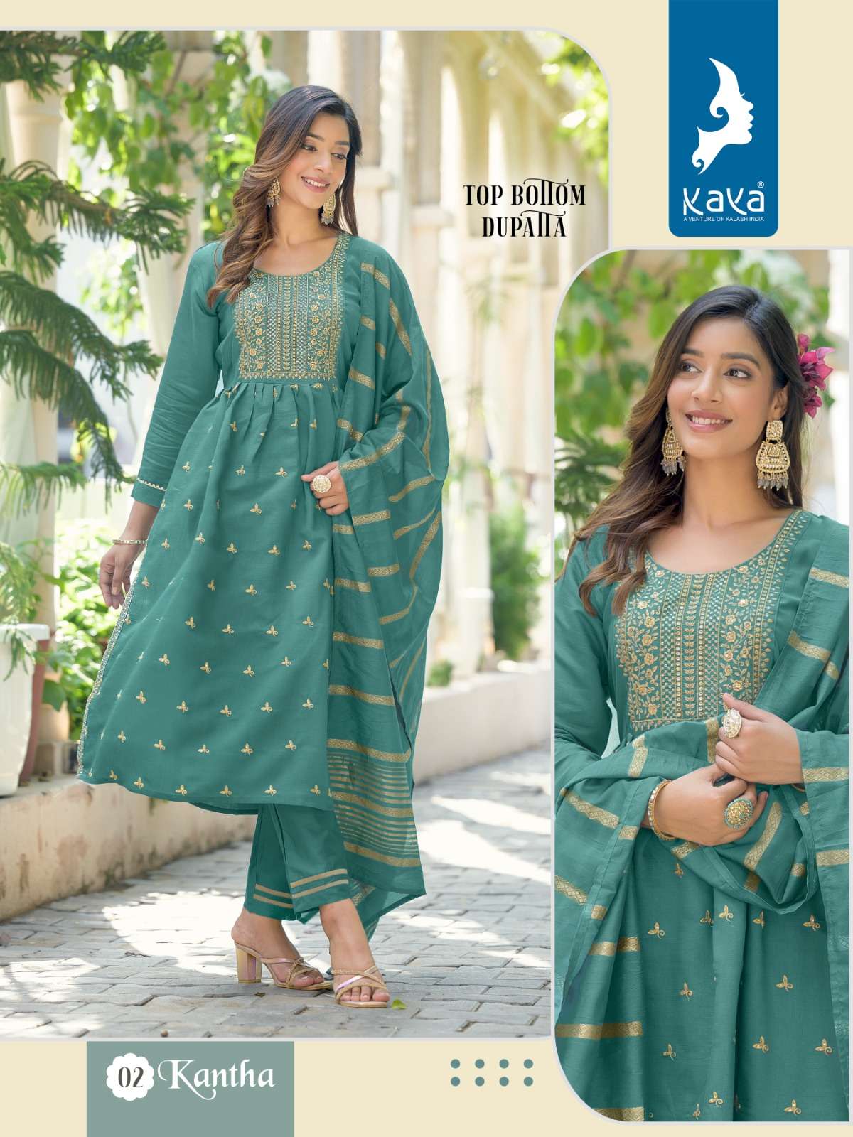 Kantha By Kaya 01 To 06 Series Designer Festive Suits Collection Beautiful Stylish Fancy Colorful Party Wear & Occasional Wear Pure Viscose Silk Dresses At Wholesale Price