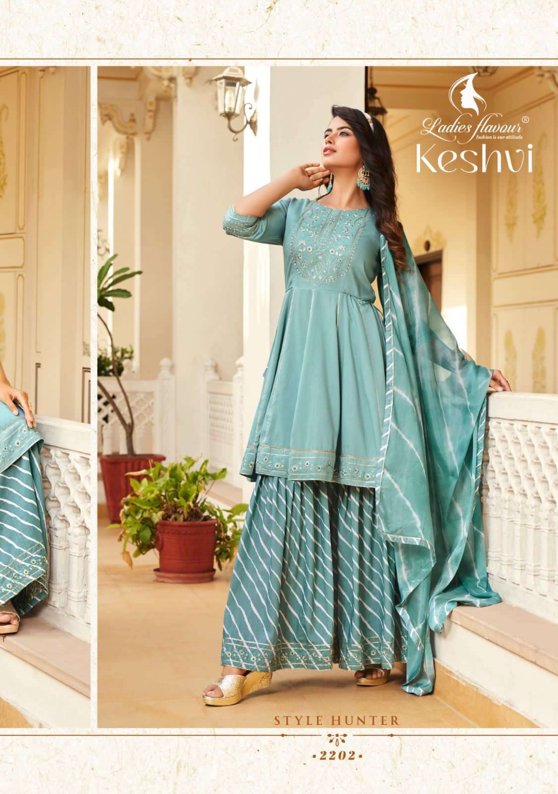 Keshvi By Ladies Flavour 2201 To 2204 Series Designer Festive Suits Collection Beautiful Stylish Fancy Colorful Party Wear & Occasional Wear Chinnon Silk Dresses At Wholesale Price