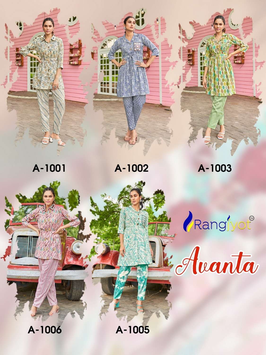 Avanta By Rangjyot Fashion 1001 To 1005 Series Designer Stylish Fancy Colorful Beautiful Party Wear & Ethnic Wear Collection Heavy Capsule Tops With Bottom At Wholesale Price