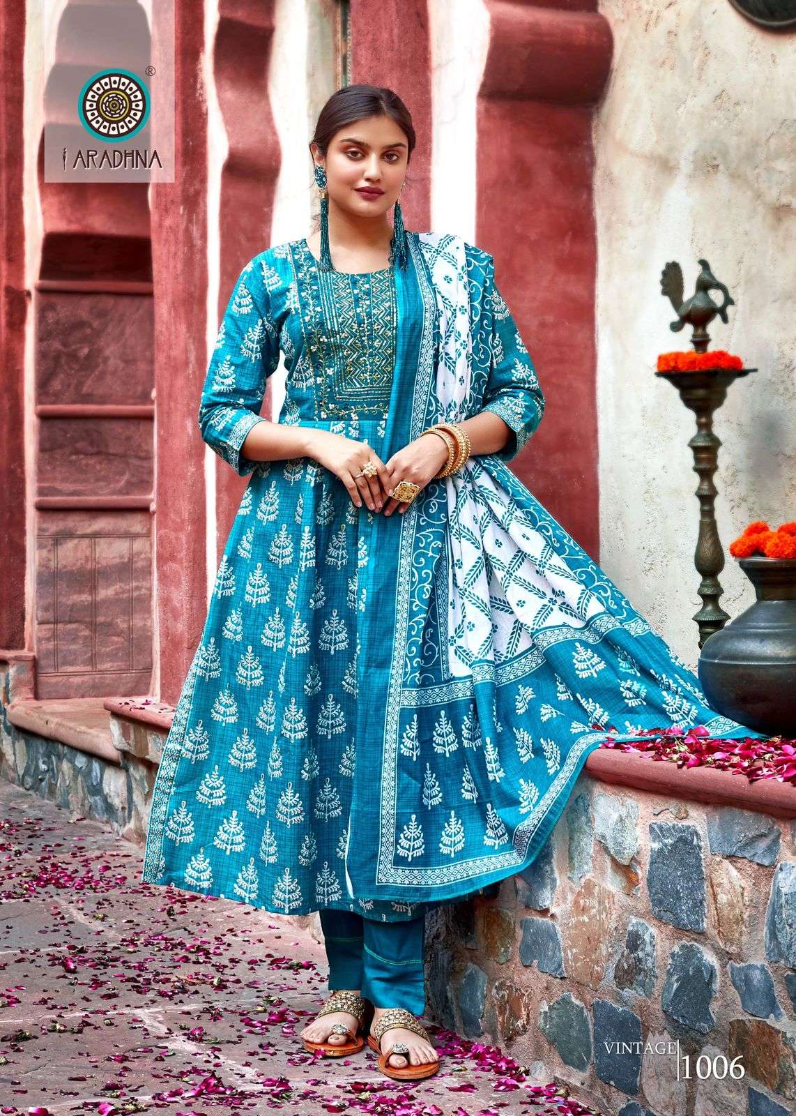 Vintage Vol-1 By Aradhna Fashion 1001 To 1008 Series Designer Festive Suits Collection Beautiful Stylish Fancy Colorful Party Wear & Occasional Wear Cotton Print Dresses At Wholesale Price