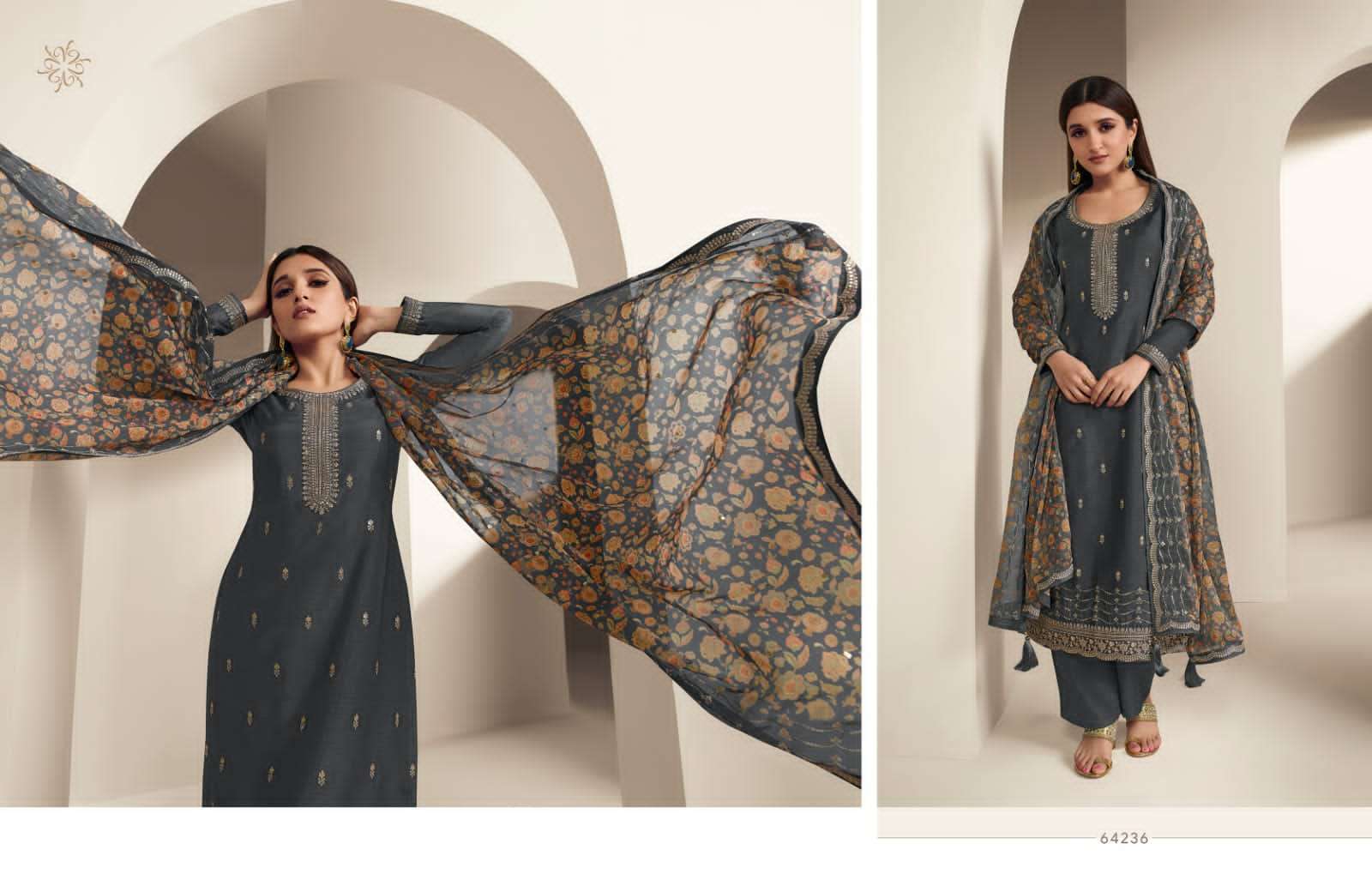 Kaseesh Aashna Vol-2 By Vinay Fashion 64231 To 64238 Series Beautiful Festive Suits Colorful Stylish Fancy Casual Wear & Ethnic Wear Dola Silk Print Dresses At Wholesale Price