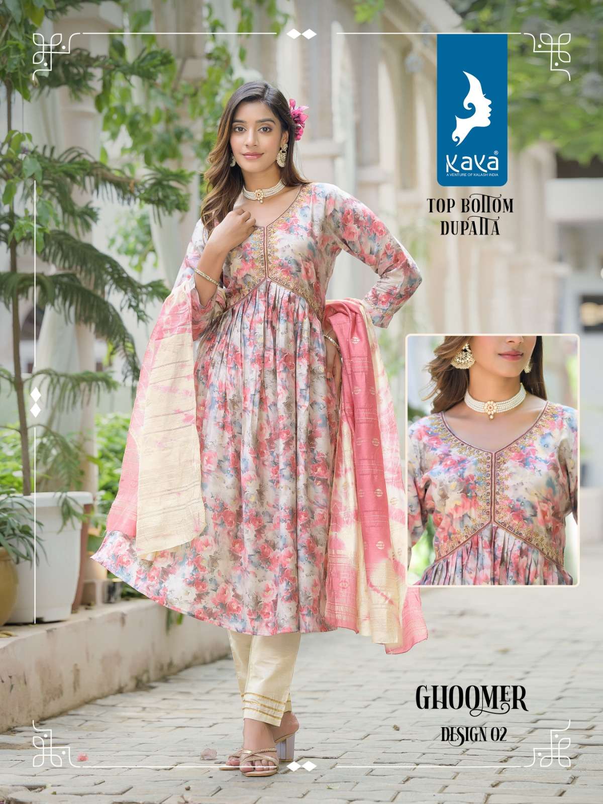 Ghoomer By Kaya 01 To 08 Series Designer Festive Suits Beautiful Fancy Colorful Stylish Party Wear & Occasional Wear Pure Chanderi Print Dresses At Wholesale Price