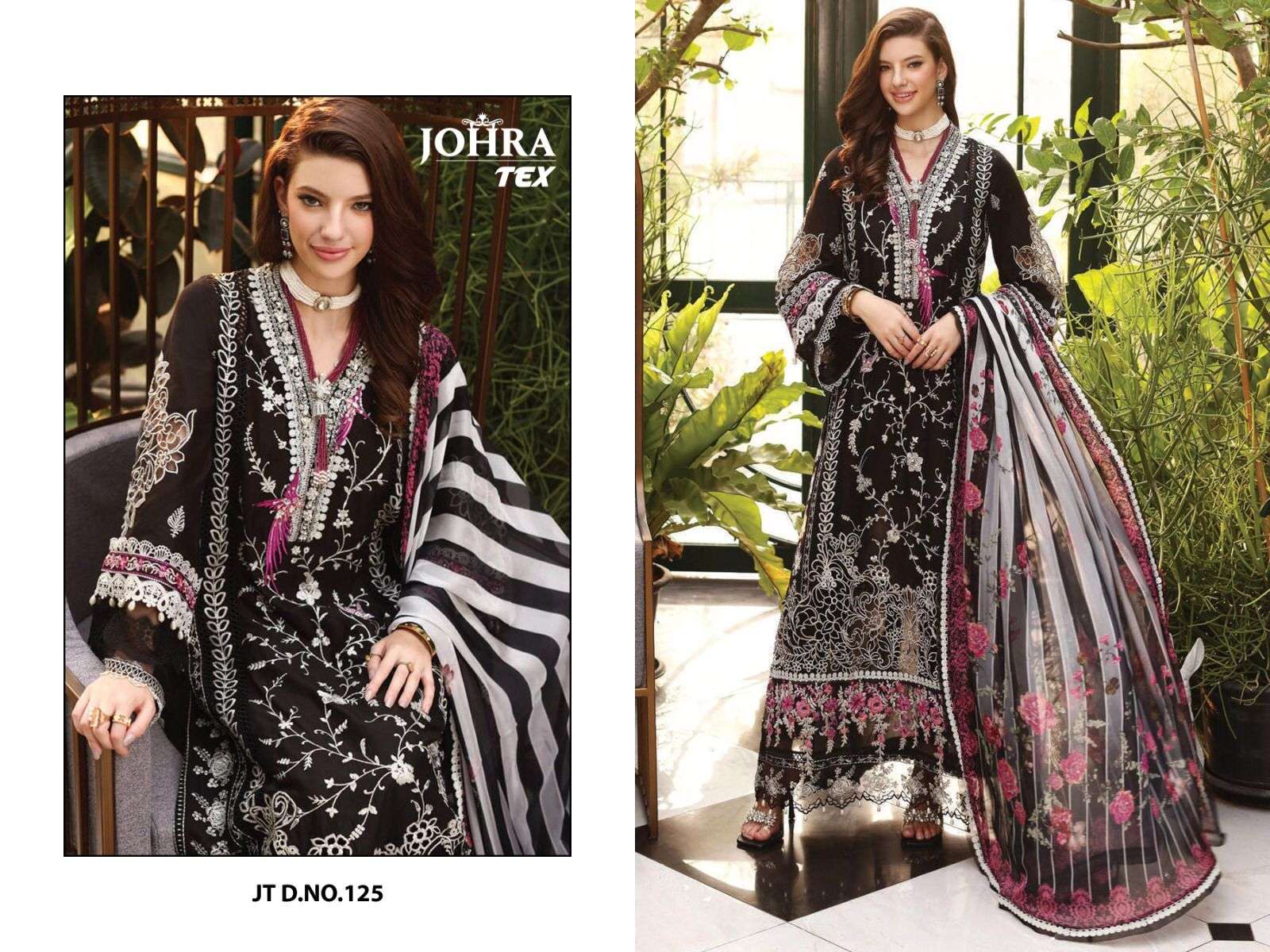 Johra Hit Design 125 By Johra Tex Beautiful Stylish Pakistani Suits Fancy Colorful Casual Wear & Ethnic Wear & Ready To Wear Cambric Cotton Embroidered Dresses At Wholesale Price