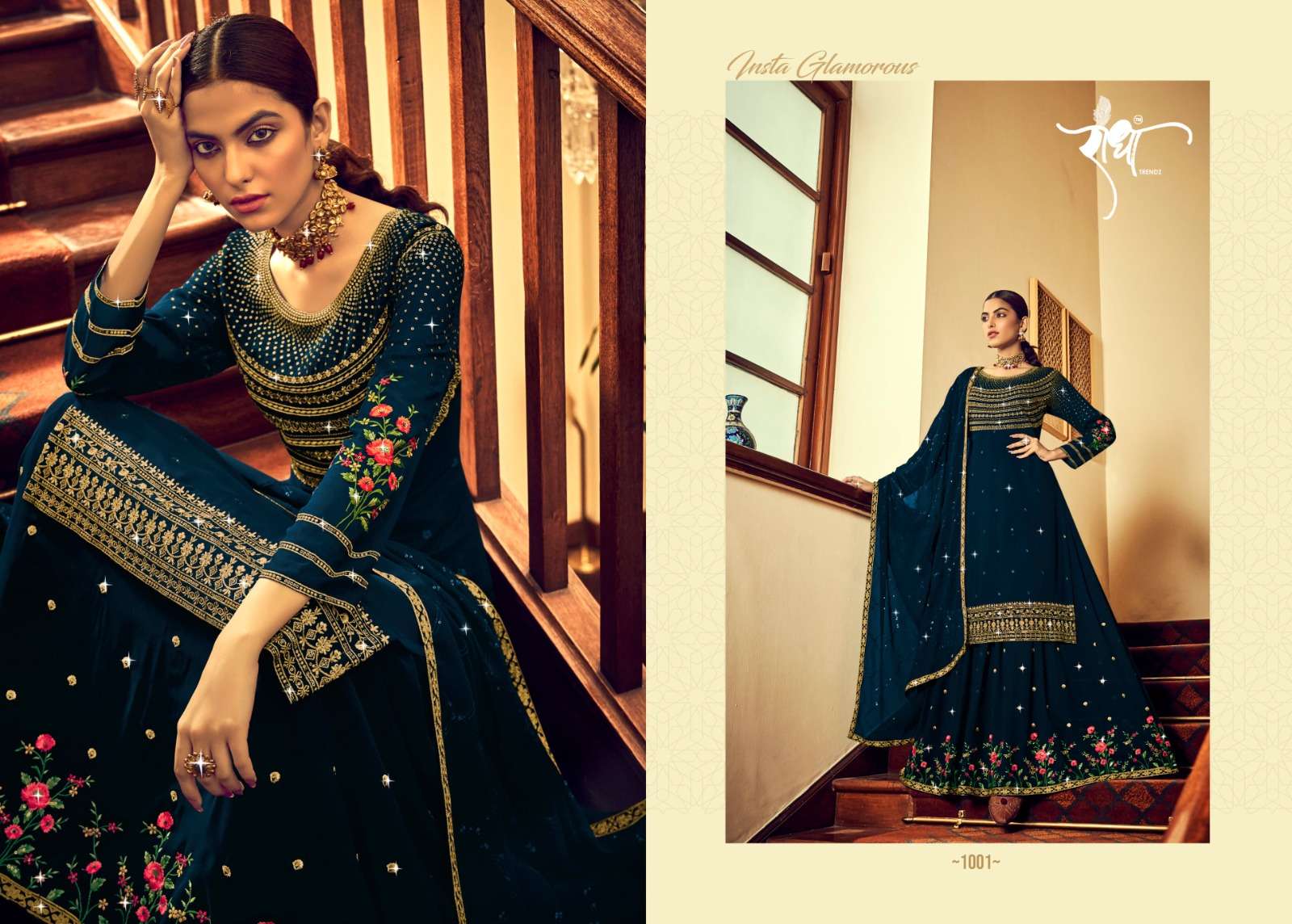 Afreen Hit List By Radha Trendz Beautiful Stylish Suits Fancy Colorful Casual Wear & Ethnic Wear & Ready To Wear Georgette Embroidered Dresses At Wholesale Price