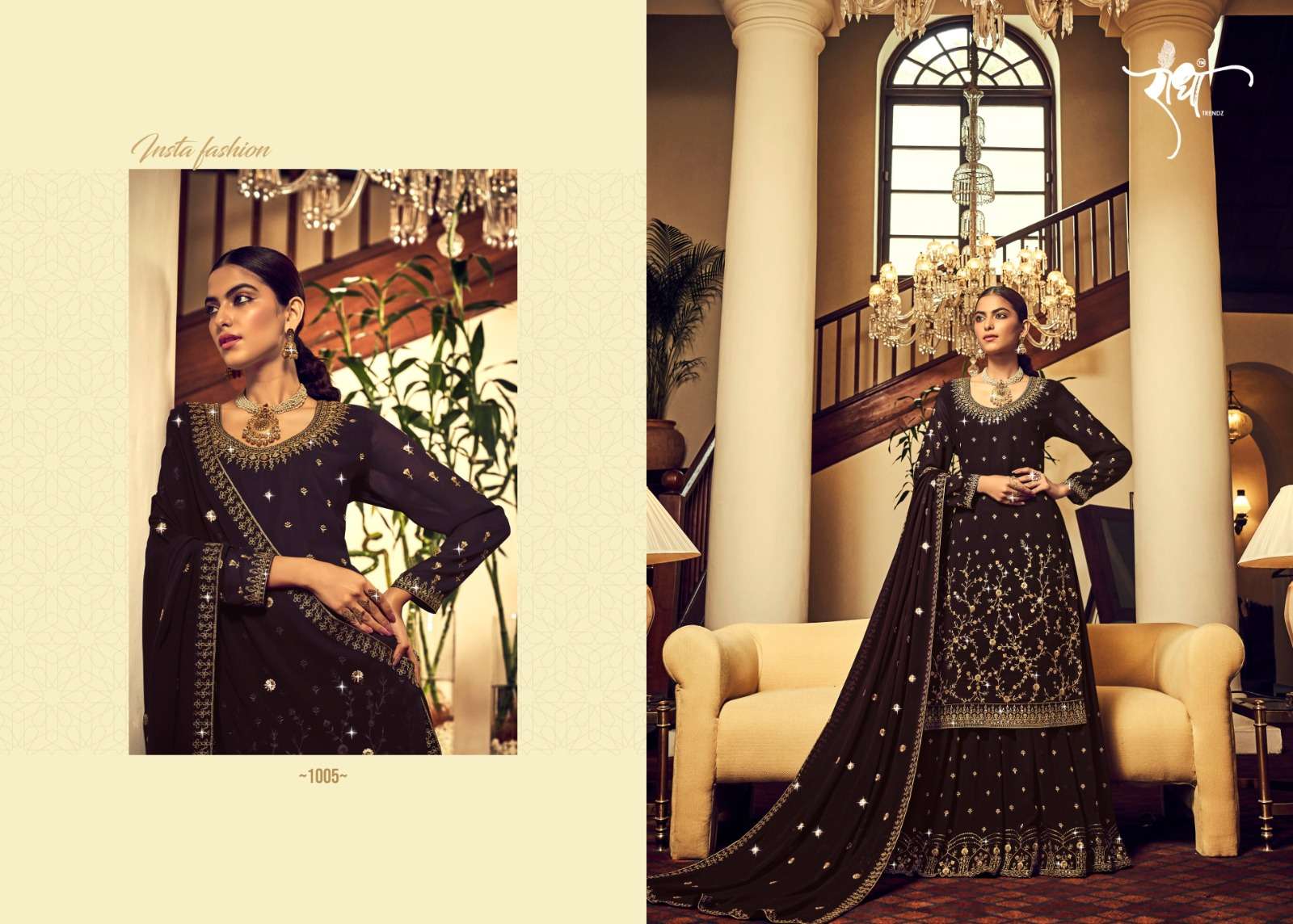 Afreen Hit List By Radha Trendz Beautiful Stylish Suits Fancy Colorful Casual Wear & Ethnic Wear & Ready To Wear Georgette Embroidered Dresses At Wholesale Price
