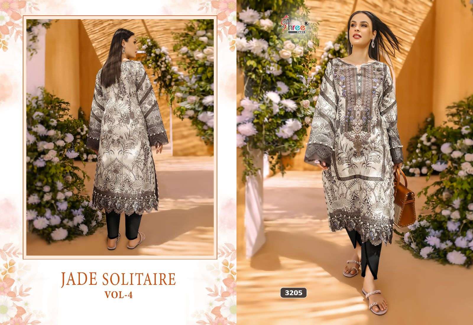 Jade Solitaire Vol-4 By Shree Fabs 3201 To 3207 Series Beautiful Pakistani Suits Colorful Stylish Fancy Casual Wear & Ethnic Wear Pure Cotton Embroidered Dresses At Wholesale Price