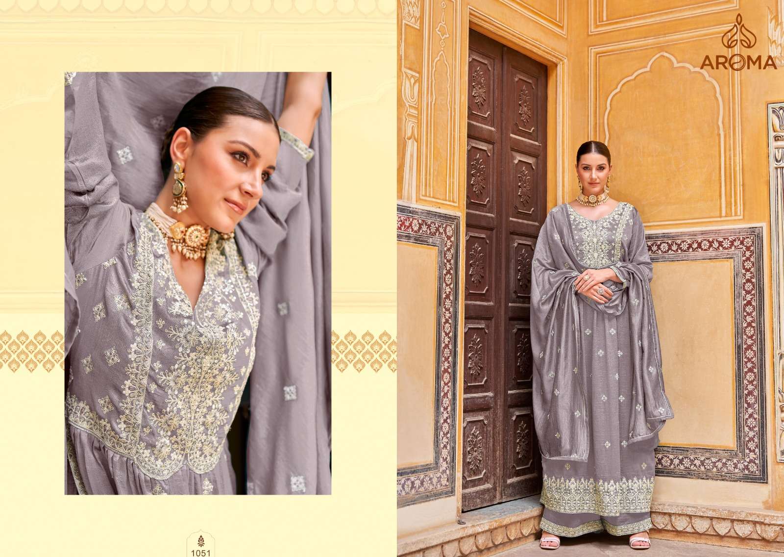 Unni By Aroma 1051 To 1054 Series Beautiful Festive Suits Stylish Fancy Colorful Party Wear & Occasional Wear Premium Silk With Embroidery Dresses At Wholesale Price