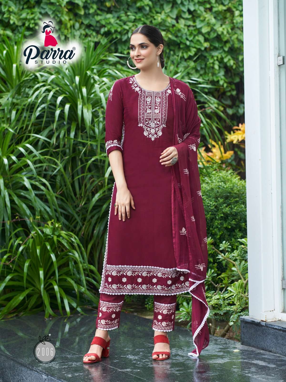 Inayat Vol-2 By Parra Studio 2001 To 2006 Series Beautiful Festive Suits Stylish Fancy Colorful Party Wear & Occasional Wear Pure Rayon With Embroidery Dresses At Wholesale Price