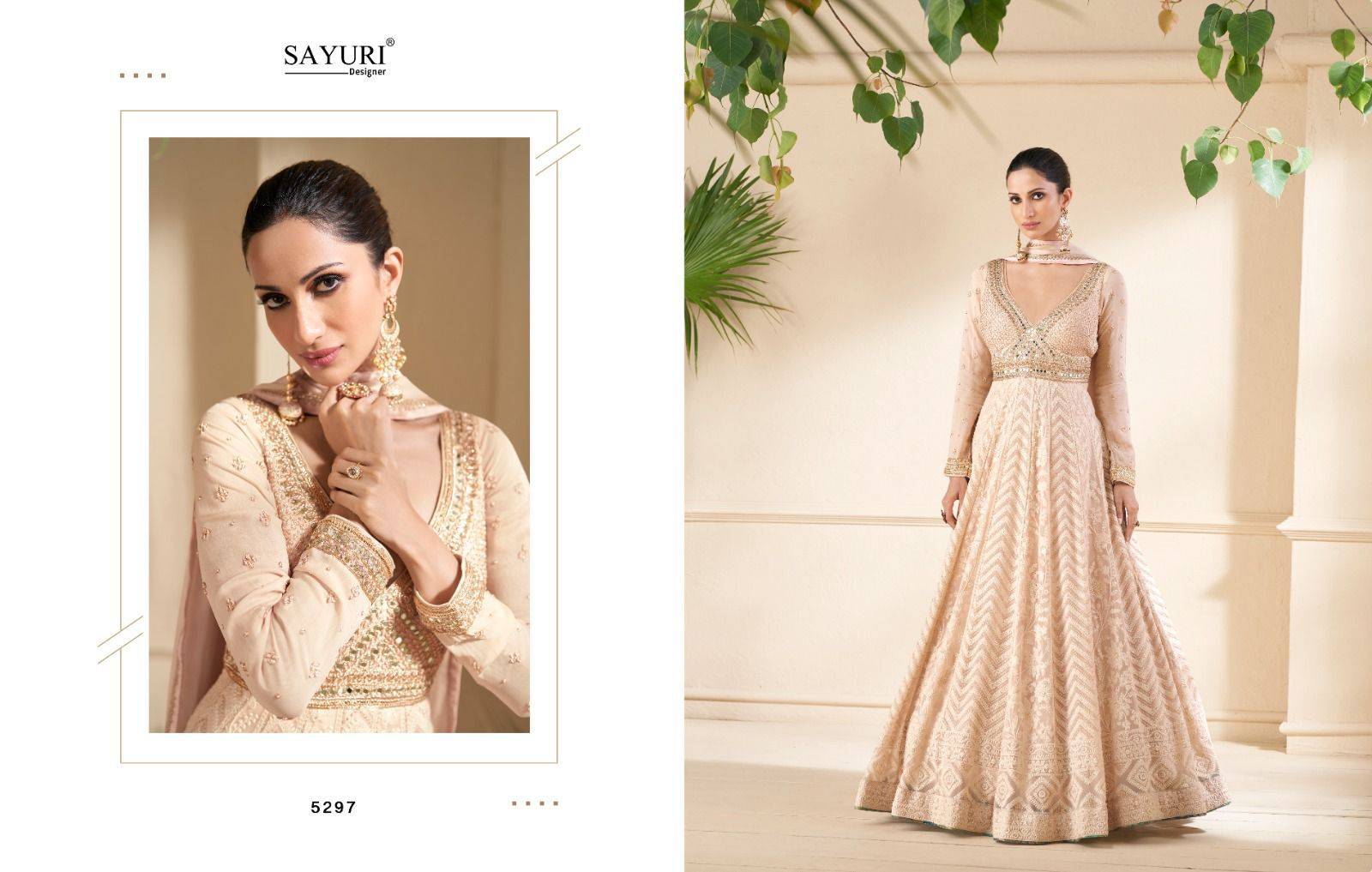 Onaya By Sayuri 5296 To 5298 Series Beautiful Stylish Fancy Colorful Casual Wear & Ethnic Wear Georgette/Viscose Silk Gowns With Dupatta At Wholesale Price