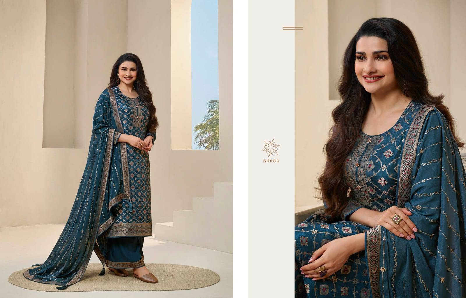 Kaseesh Sana Vol-3 By Vinay Fashion 64681 To 64686 Series Designer Festive Suits Beautiful Fancy Colorful Stylish Party Wear & Occasional Wear Dola Jacquard Dresses At Wholesale Price