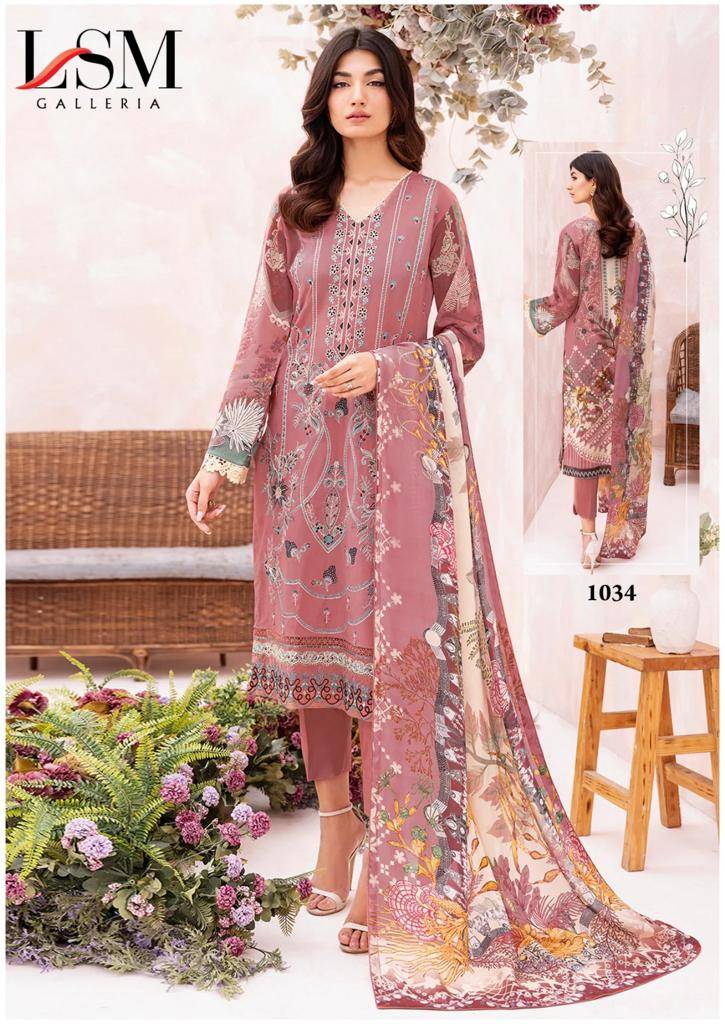 Parian Dream Vol-4 By Lsm Galleria 1031 To 1036 Series Beautiful Pakistani Suits Stylish Fancy Colorful Casual Wear & Ethnic Wear Pure Lawn Dresses At Wholesale Price