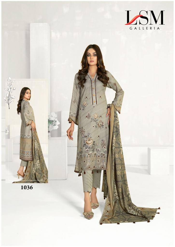 Parian Dream Vol-4 By Lsm Galleria 1031 To 1036 Series Beautiful Pakistani Suits Stylish Fancy Colorful Casual Wear & Ethnic Wear Pure Lawn Dresses At Wholesale Price