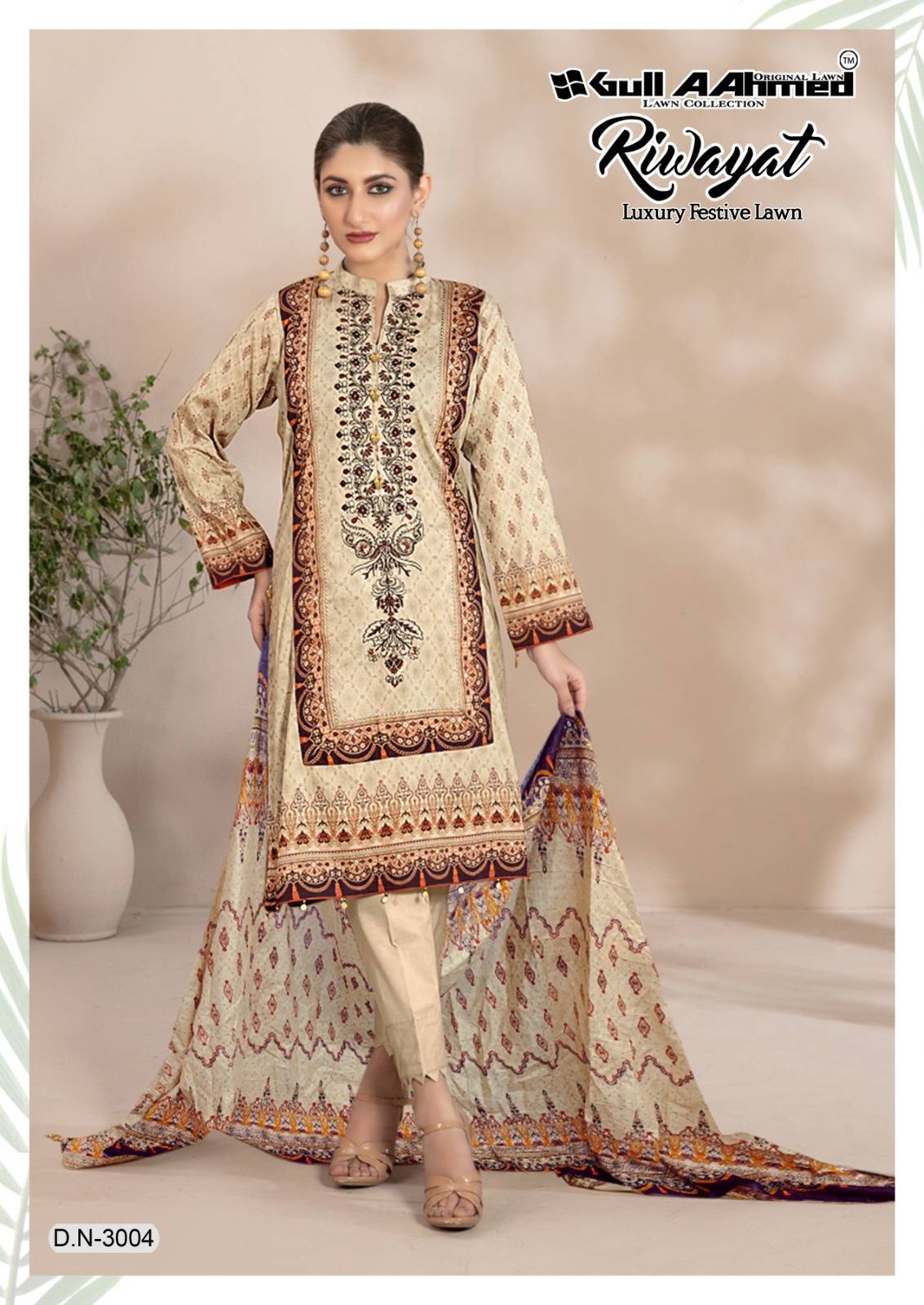 Riwayat Vol-3 By Gull Aahmed 3001 To 3006 Series Designer Festive Suits Beautiful Stylish Fancy Colorful Party Wear & Occasional Wear Pure Lawn Print Dresses At Wholesale Price
