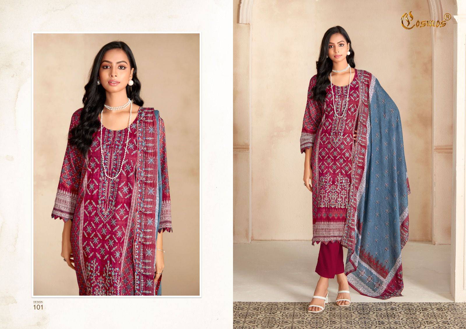 Bin Saeed Vol-1 By Cosmos 101 To 110 Series Beautiful Festive Suits Colorful Stylish Fancy Casual Wear & Ethnic Wear Jam Cotton Print Dresses At Wholesale Price