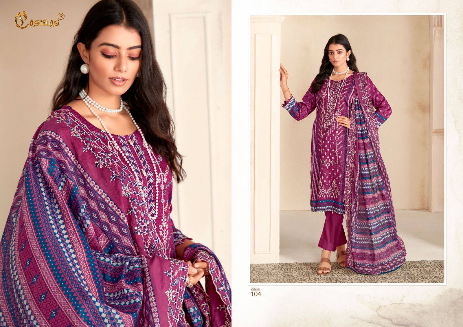 Bin Saeed Vol-1 By Cosmos 101 To 110 Series Beautiful Festive Suits Colorful Stylish Fancy Casual Wear & Ethnic Wear Jam Cotton Print Dresses At Wholesale Price