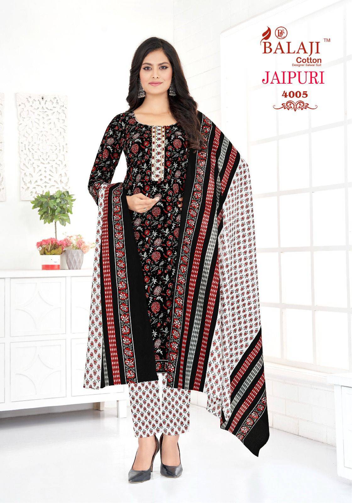 Jaipuri Vol-4 By Balaji Cotton 4001 To 4012 Series Beautiful Festive Suits Colorful Stylish Fancy Casual Wear & Ethnic Wear Cotton Print Dresses At Wholesale Price