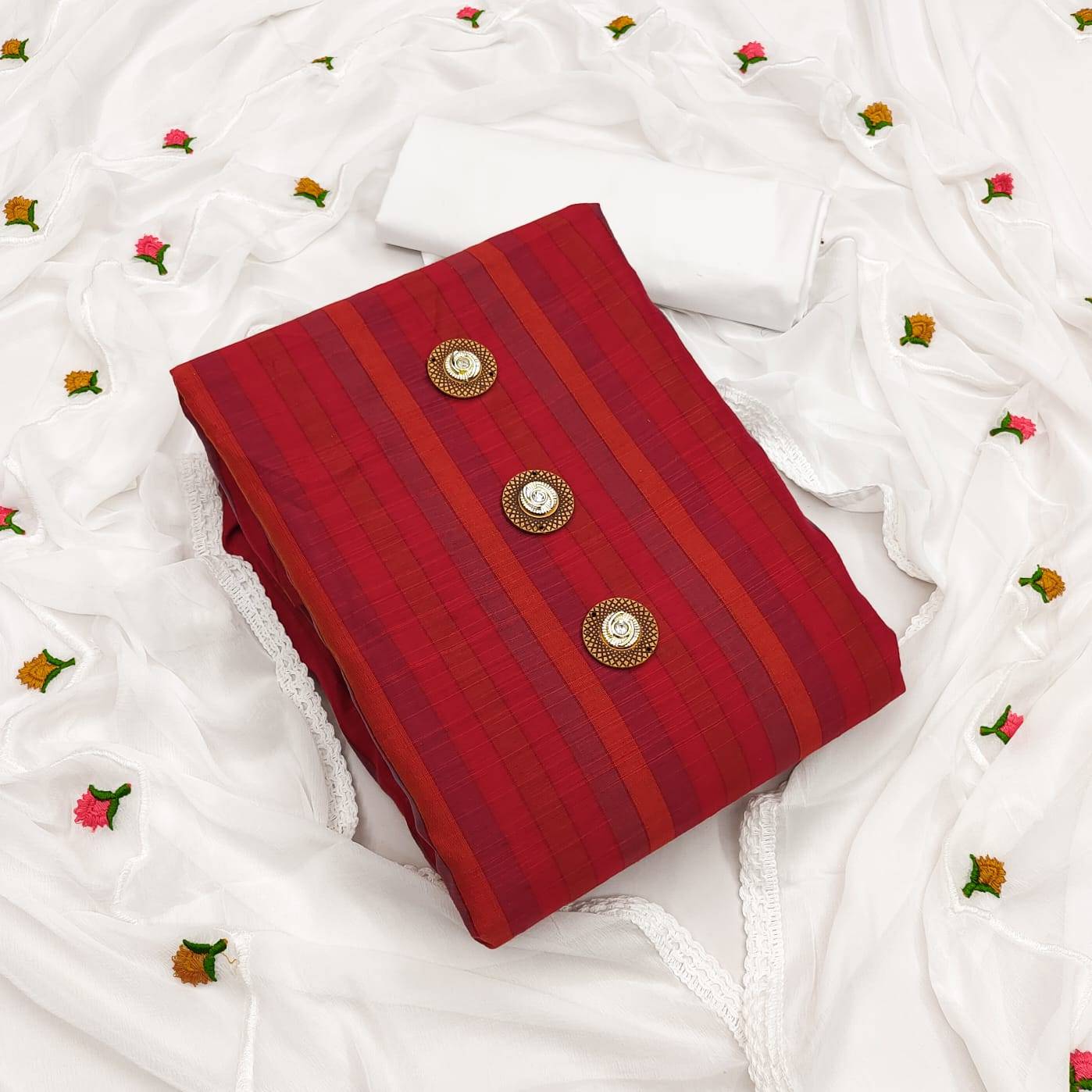 Exclusive Dress Material Vol-1034 By Fashid Wholesale 01 To 04 Series Beautiful Suits Colorful Stylish Fancy Casual Wear & Ethnic Wear Pure Cotton With Work Dresses At Wholesale Price