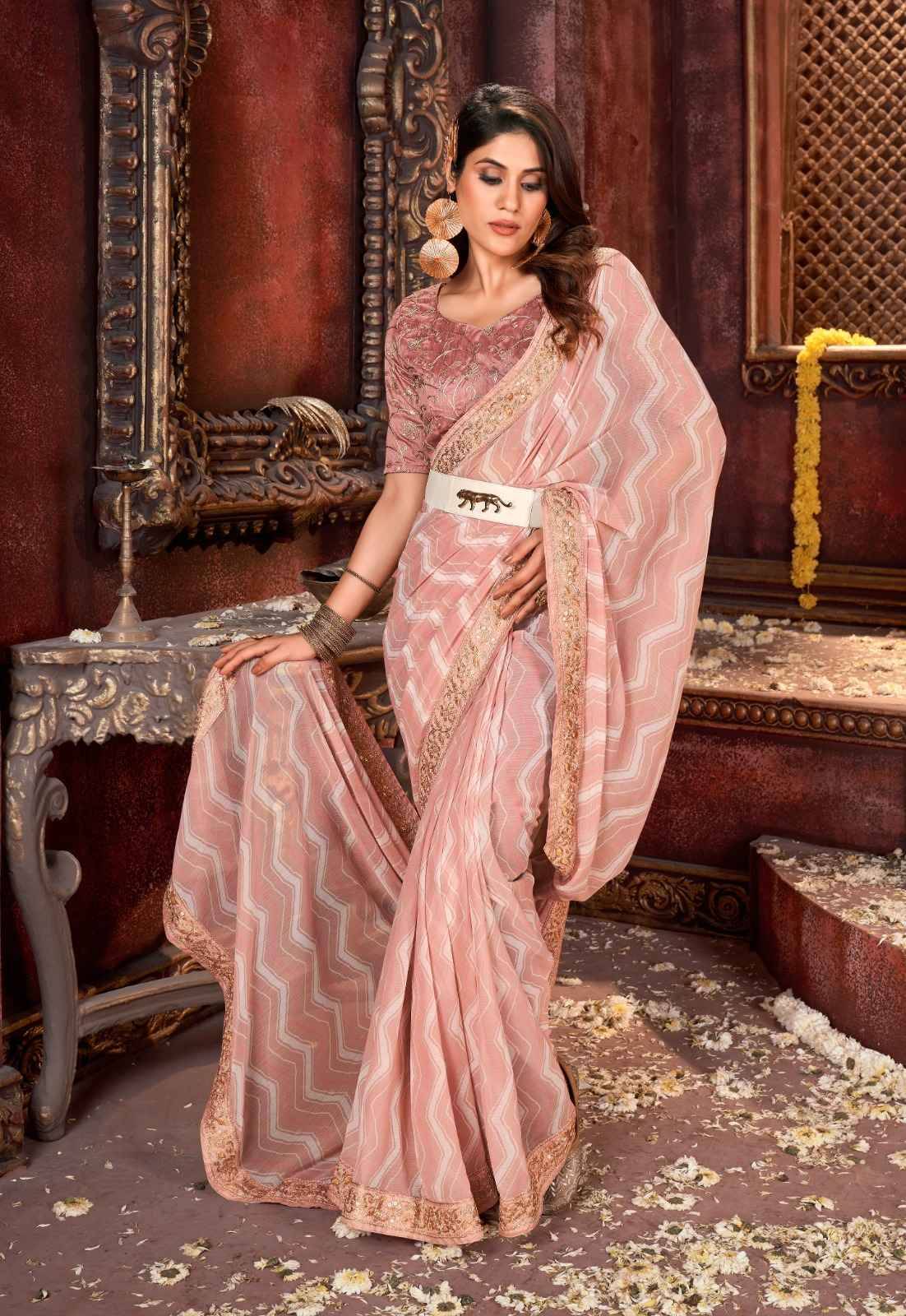 Vihana Vol-5 By Stavan 5001 To 5010 Series Indian Traditional Wear Collection Beautiful Stylish Fancy Colorful Party Wear & Occasional Wear Georgette Print Sarees At Wholesale Price