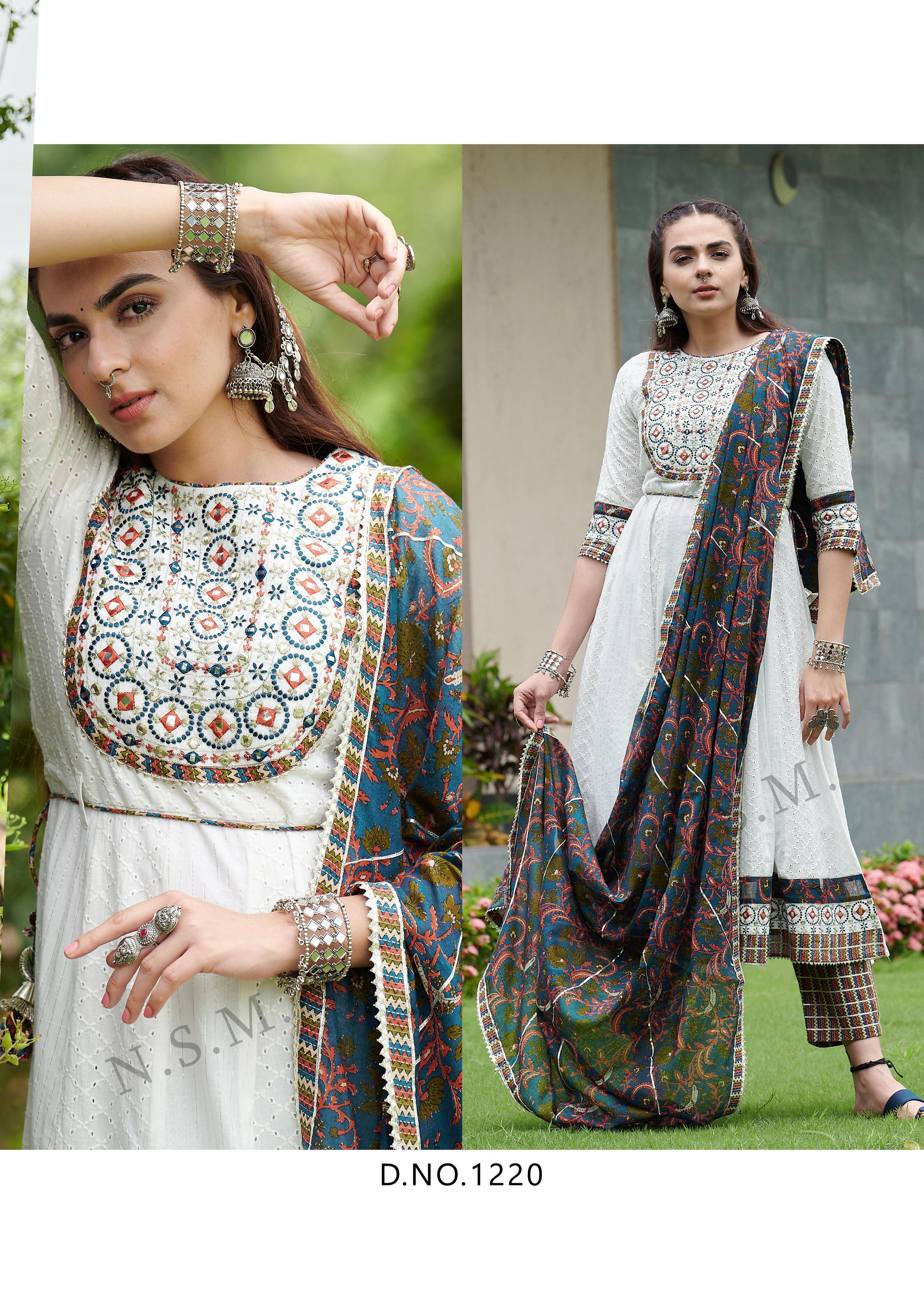 Sony Mony By Fashid Wholesale 1218 To 1221 Series Designer Festive Anarkali Suits Collection Beautiful Stylish Fancy Colorful Party Wear & Occasional Wear Pure Cotton Dresses At Wholesale Price