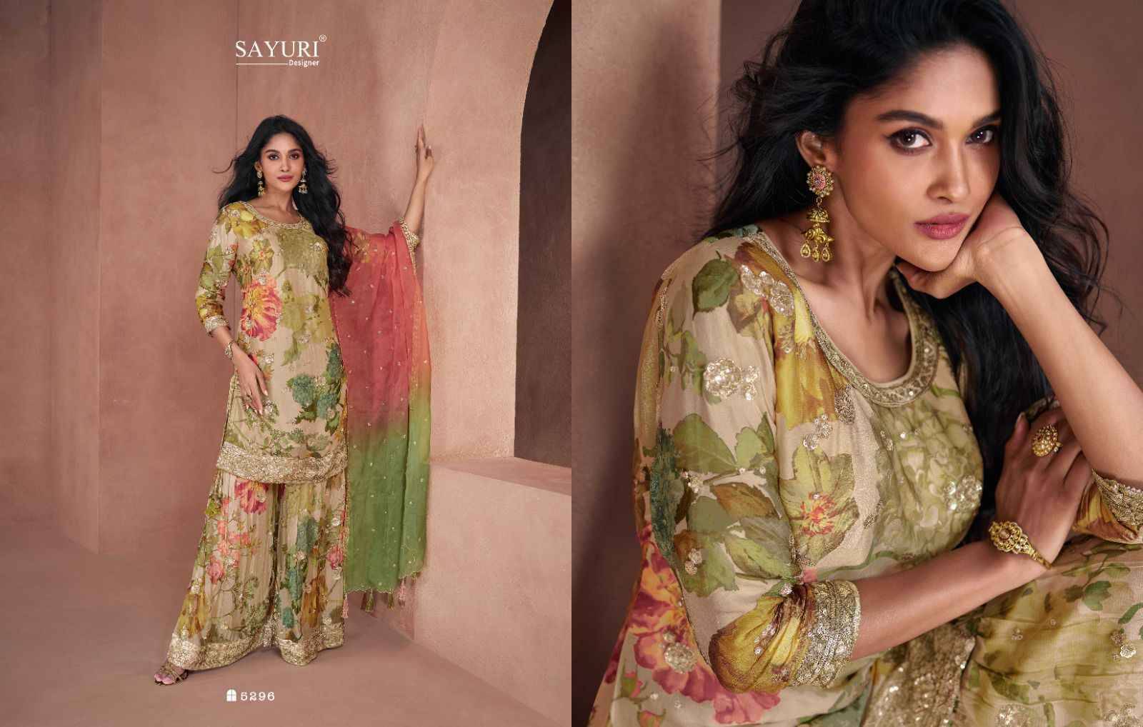 Lotus By Sayuri 5296 To 5299 Series Beautiful Festive Suits Colorful Stylish Fancy Casual Wear & Ethnic Wear Georgette/Chinnon Silk Dresses At Wholesale Price