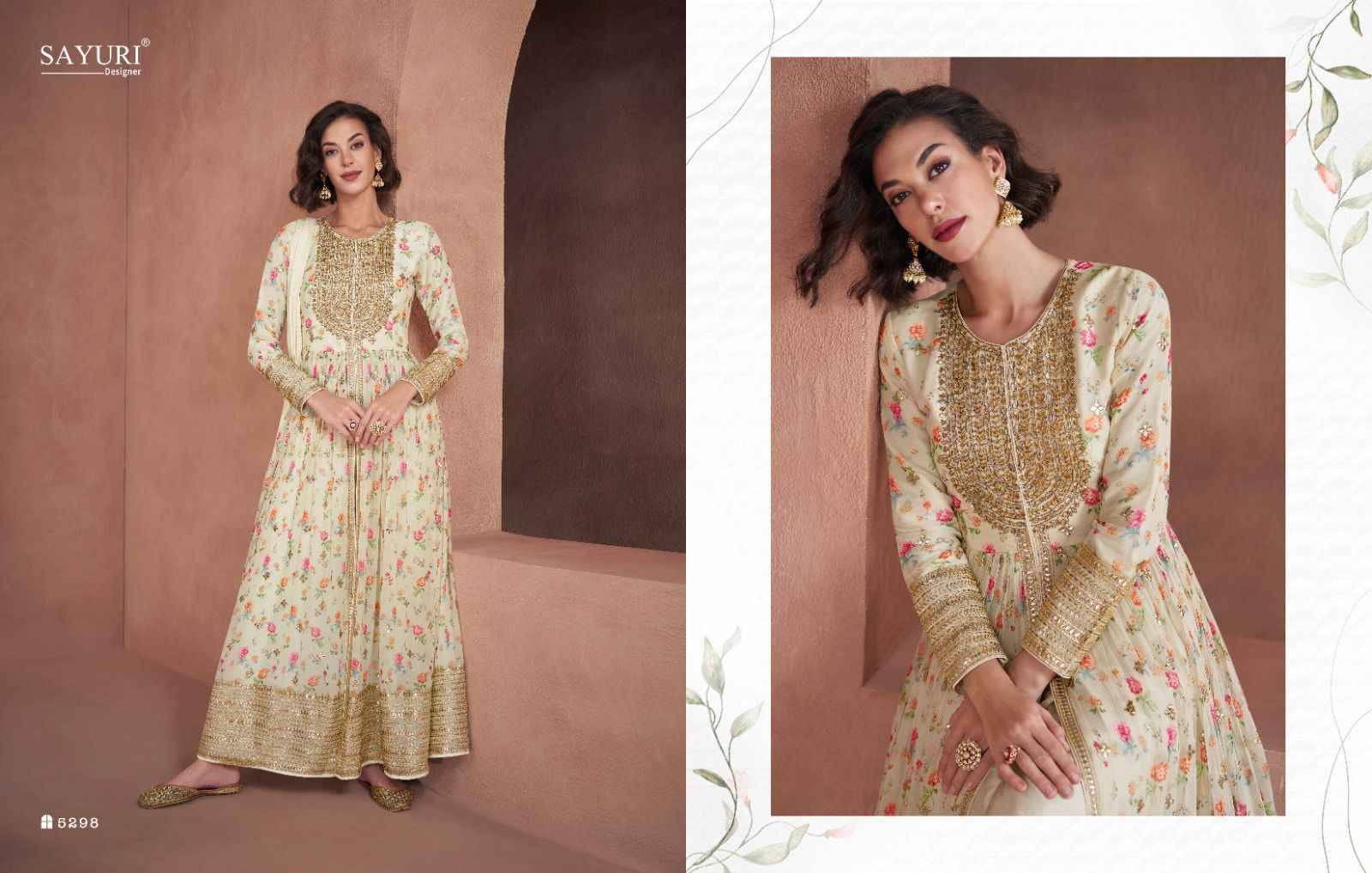 Lotus By Sayuri 5296 To 5299 Series Beautiful Festive Suits Colorful Stylish Fancy Casual Wear & Ethnic Wear Georgette/Chinnon Silk Dresses At Wholesale Price