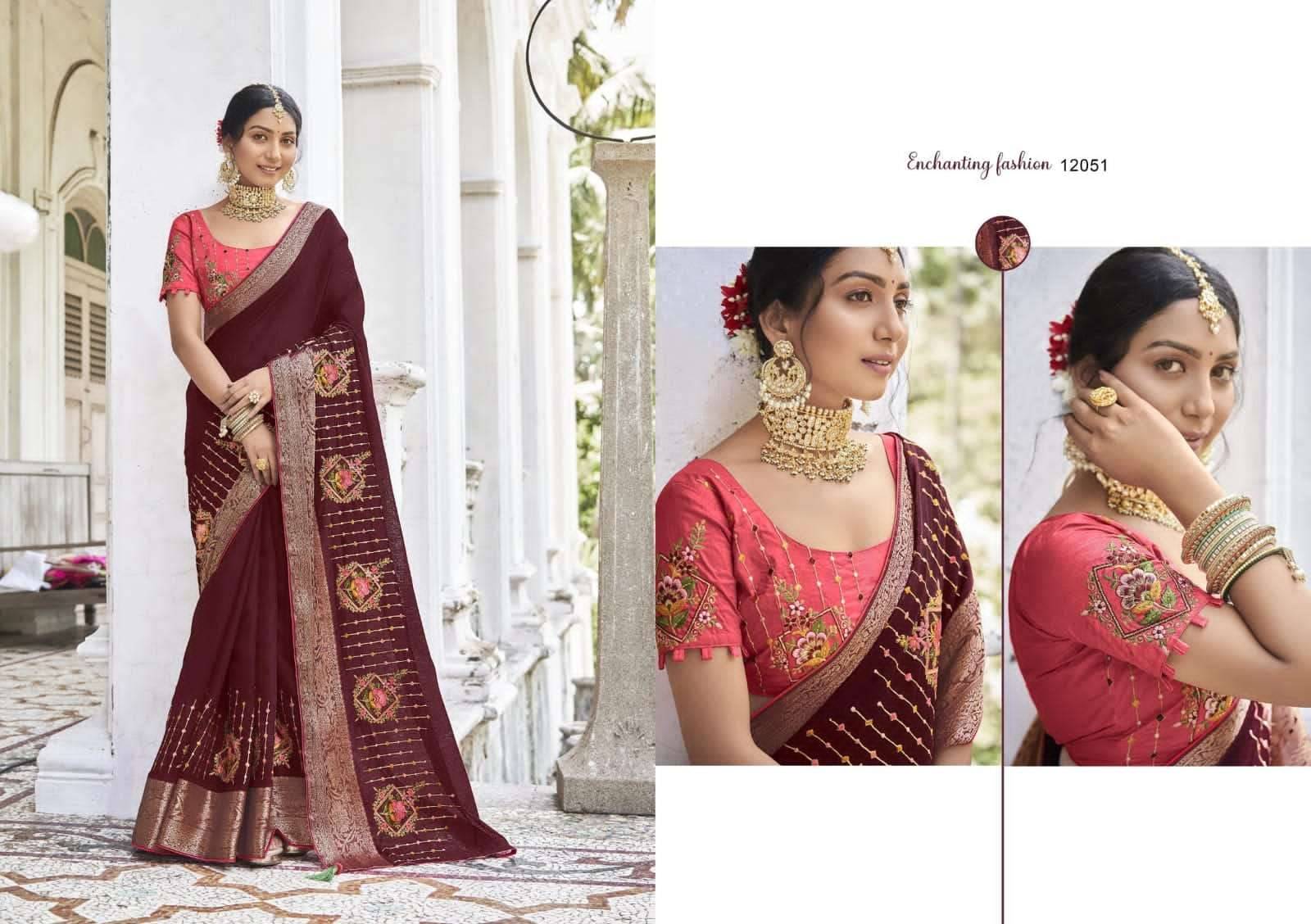 Lajri Vol-3 By 5D Designer 12051 To 12060 Series Indian Traditional Wear Collection Beautiful Stylish Fancy Colorful Party Wear & Occasional Wear Soft Cotton Jacquard Sarees At Wholesale Price