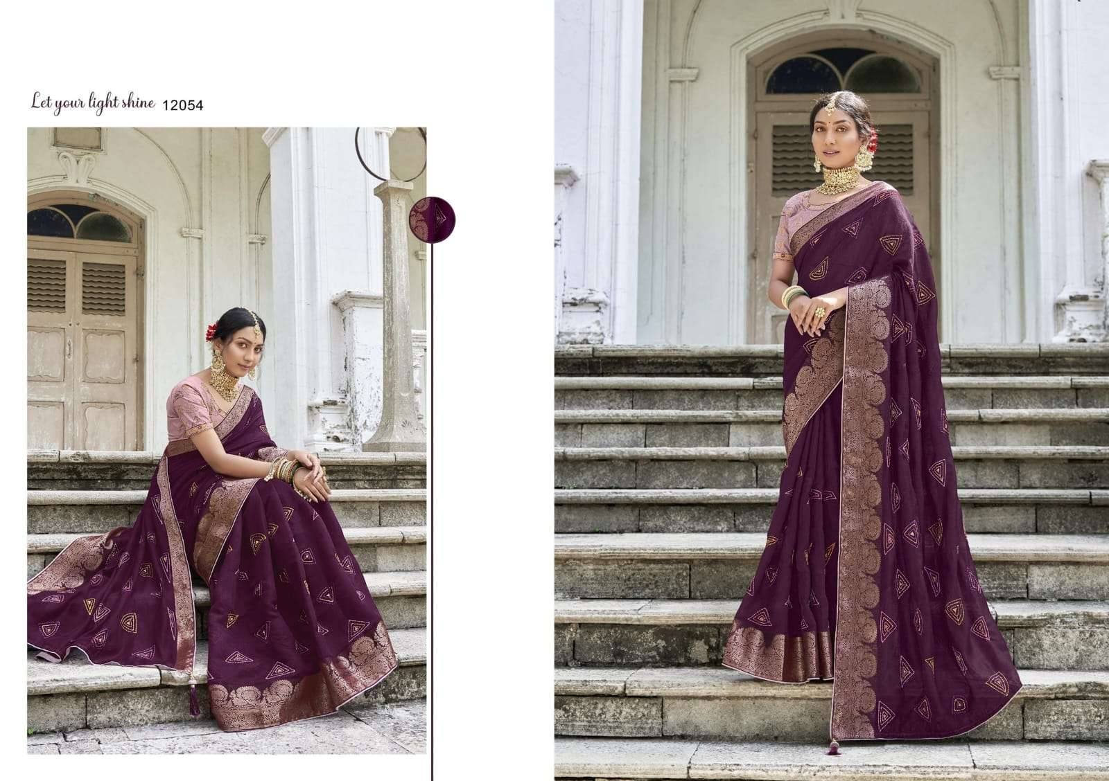 Lajri Vol-3 By 5D Designer 12051 To 12060 Series Indian Traditional Wear Collection Beautiful Stylish Fancy Colorful Party Wear & Occasional Wear Soft Cotton Jacquard Sarees At Wholesale Price