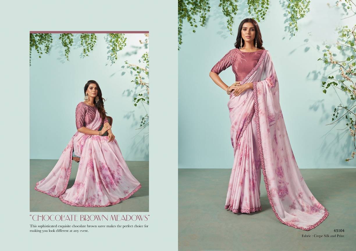 Ikshita By Mahotsav Creation 43101 To 43112 Series Indian Traditional Wear Collection Beautiful Stylish Fancy Colorful Party Wear & Occasional Wear Silk/Chiffon Sarees At Wholesale Price