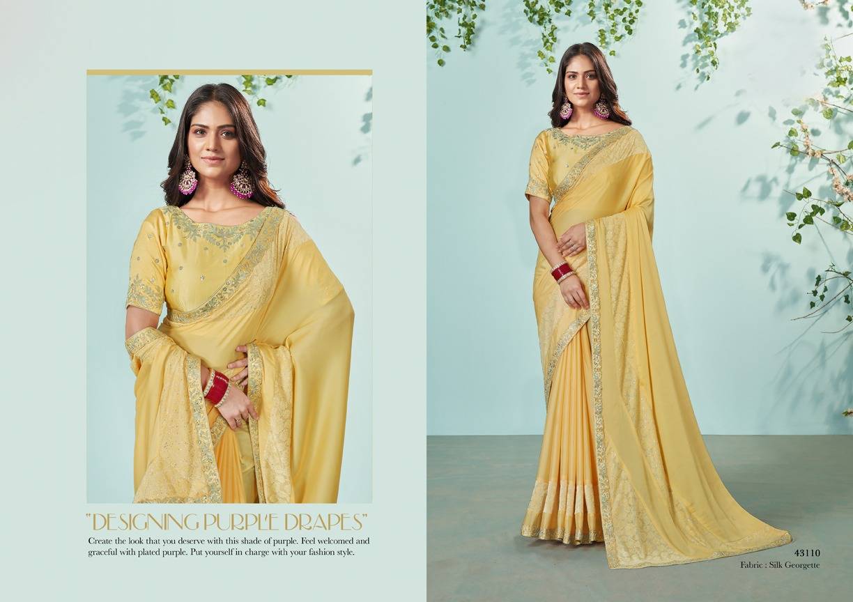 Ikshita By Mahotsav Creation 43101 To 43112 Series Indian Traditional Wear Collection Beautiful Stylish Fancy Colorful Party Wear & Occasional Wear Silk/Chiffon Sarees At Wholesale Price