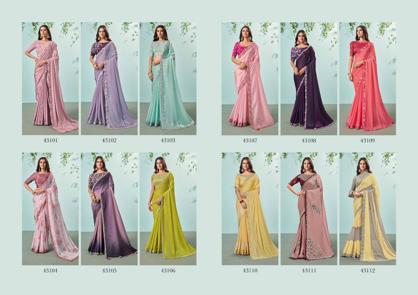 Ikshita By Mahotsav Creation 43101 To 43112 Series Indian Traditional Wear Collection Beautiful Stylish Fancy Colorful Party Wear & Occasional Wear Silk/Chiffon Sarees At Wholesale Price