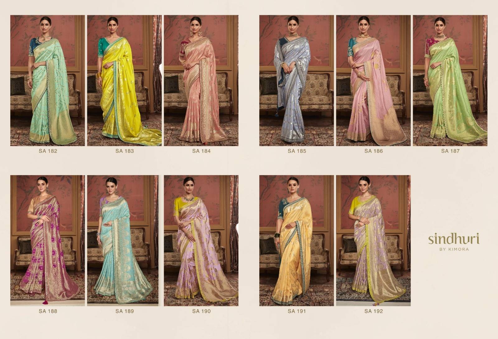 Maharani By Kimora Fashion 182 To 192 Series Indian Traditional Wear Collection Beautiful Stylish Fancy Colorful Party Wear & Occasional Wear Dola Silk Sarees At Wholesale Price