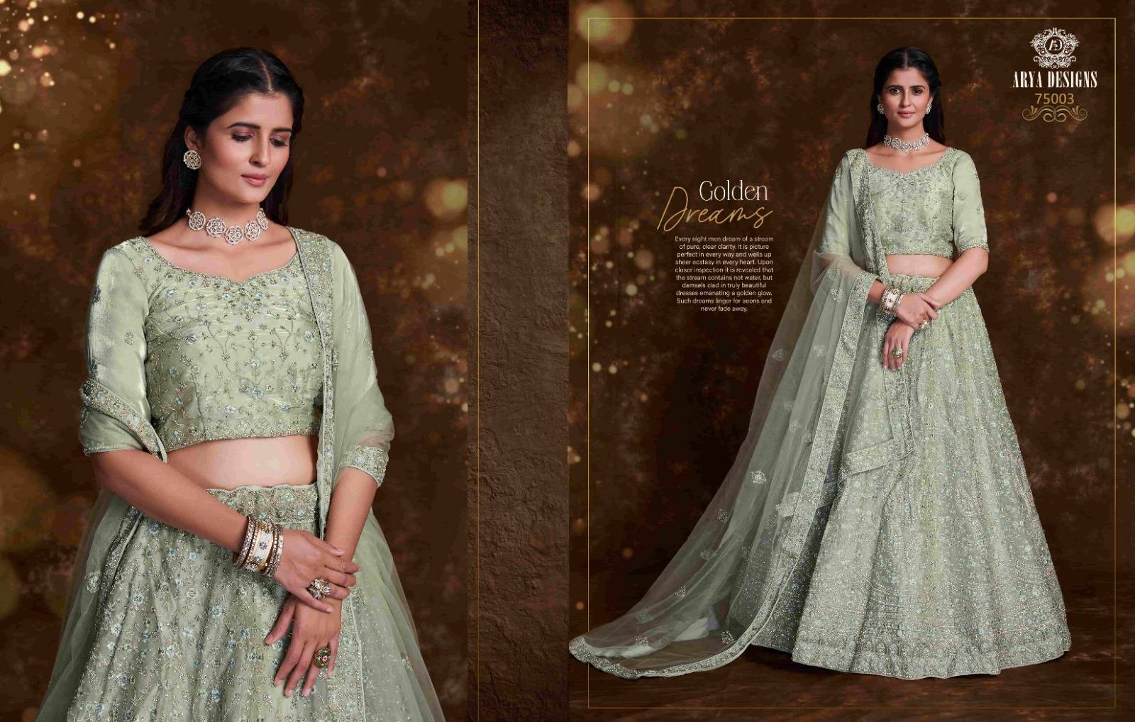 Pratha Vol-4 By Arya Designs 75001 To 75024 Designer Beautiful Wedding Collection Occasional Wear & Party Wear Net/Art Silk/Organza Lehengas At Wholesale Price