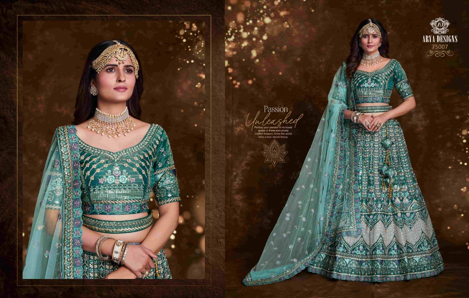 Pratha Vol-4 By Arya Designs 75001 To 75024 Designer Beautiful Wedding Collection Occasional Wear & Party Wear Net/Art Silk/Organza Lehengas At Wholesale Price