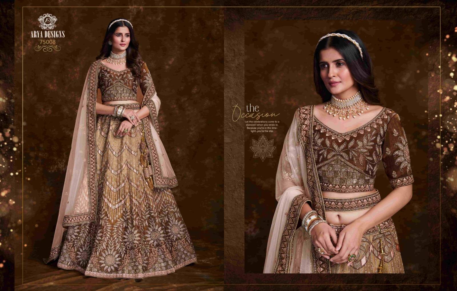 Pratha Vol-4 By Arya Designs 75001 To 75024 Designer Beautiful Wedding Collection Occasional Wear & Party Wear Net/Art Silk/Organza Lehengas At Wholesale Price