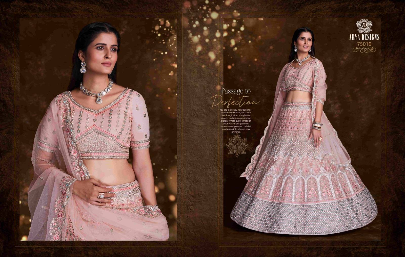 Pratha Vol-4 By Arya Designs 75001 To 75024 Designer Beautiful Wedding Collection Occasional Wear & Party Wear Net/Art Silk/Organza Lehengas At Wholesale Price