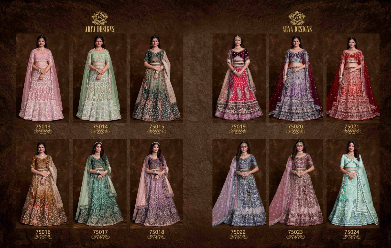 Pratha Vol-4 By Arya Designs 75001 To 75024 Designer Beautiful Wedding Collection Occasional Wear & Party Wear Net/Art Silk/Organza Lehengas At Wholesale Price