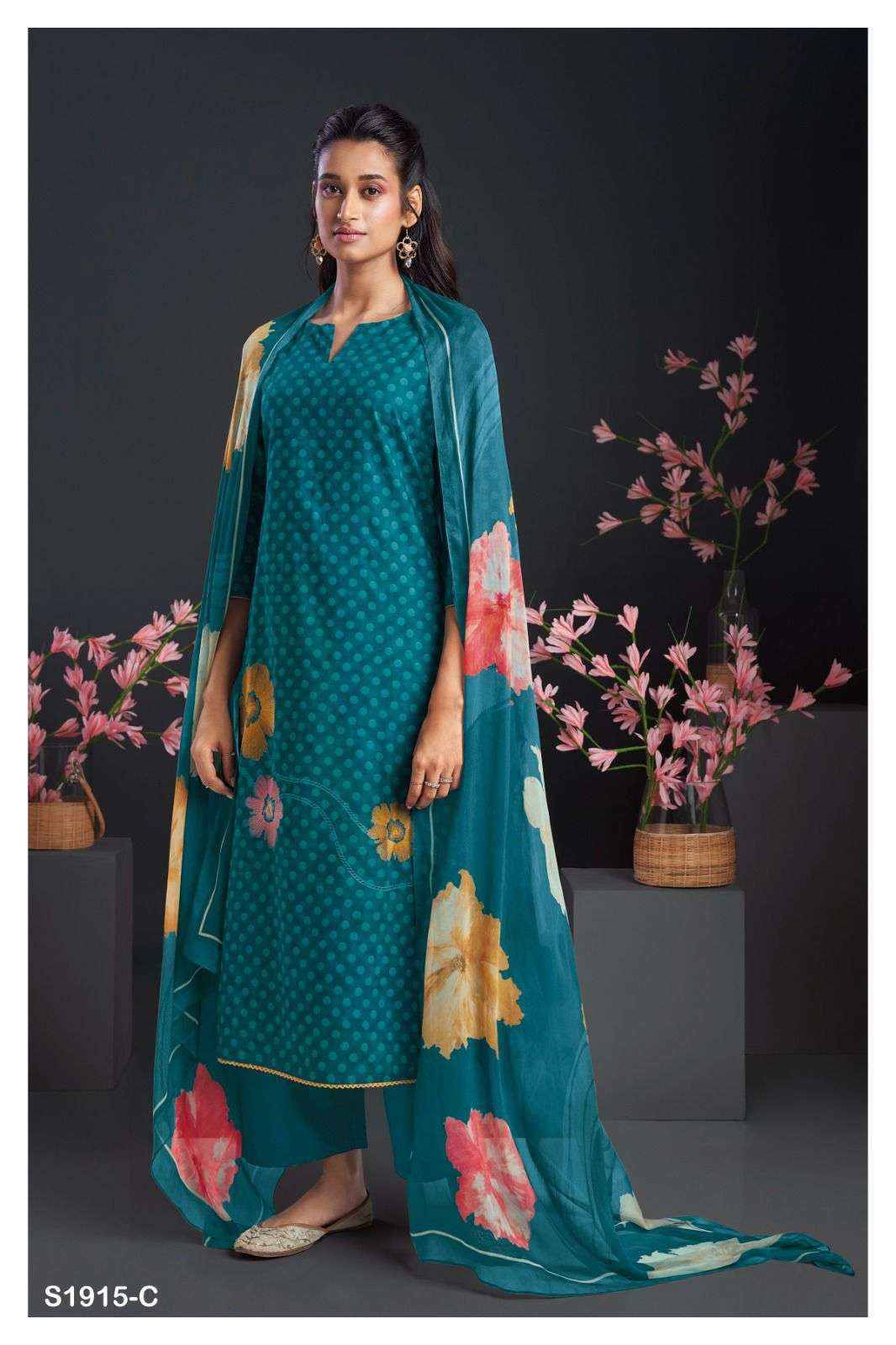 Osprey-1915 By Ganga Fashion 1915-A To 1915-D Series Beautiful Suits Colorful Stylish Fancy Casual Wear & Ethnic Wear Premium Cotton Dresses At Wholesale Price