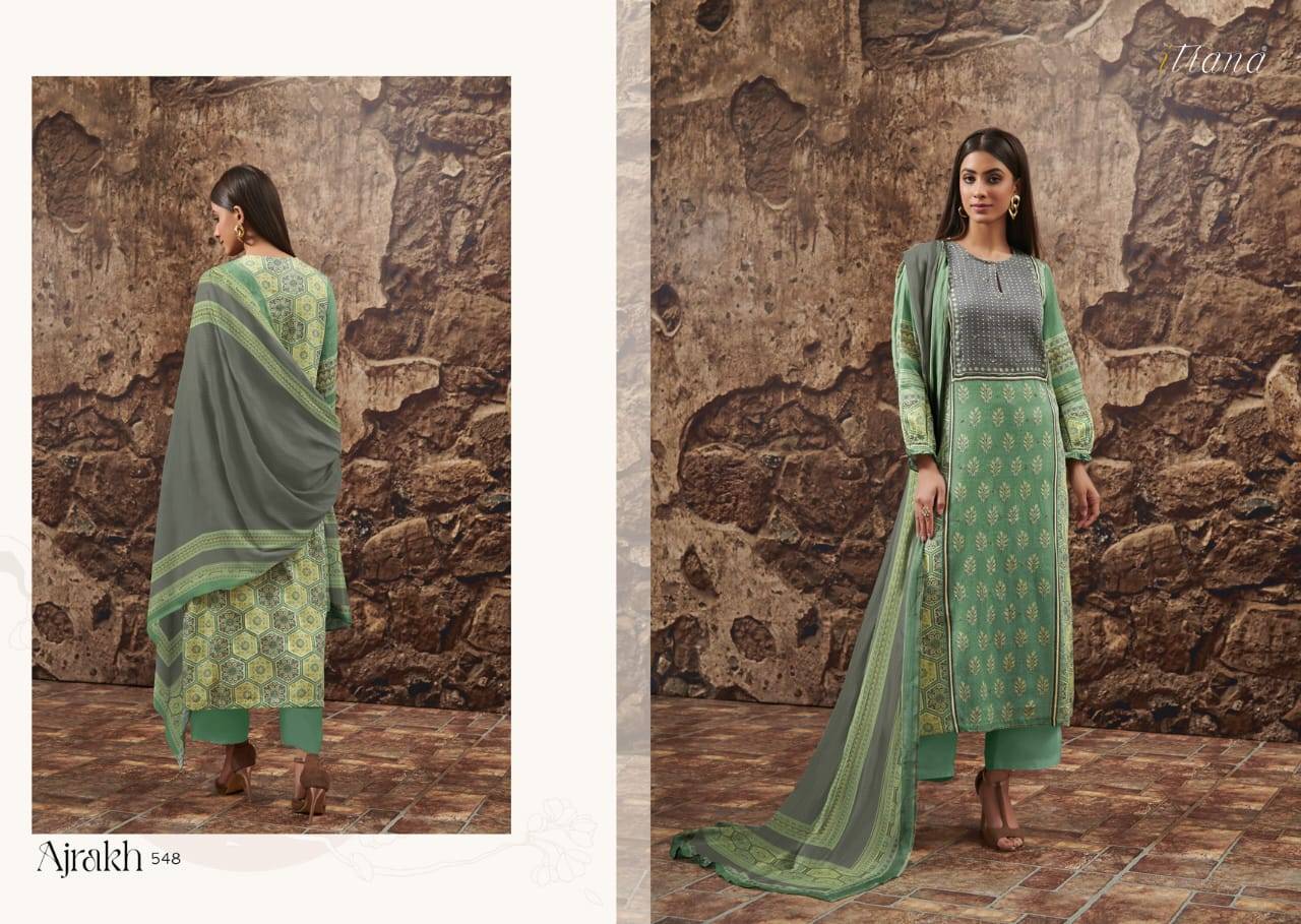 Ajrakh By Itrana Beautiful Stylish Festive Suits Fancy Colorful Casual Wear & Ethnic Wear & Ready To Wear Cotton Satin Print Dresses At Wholesale Price