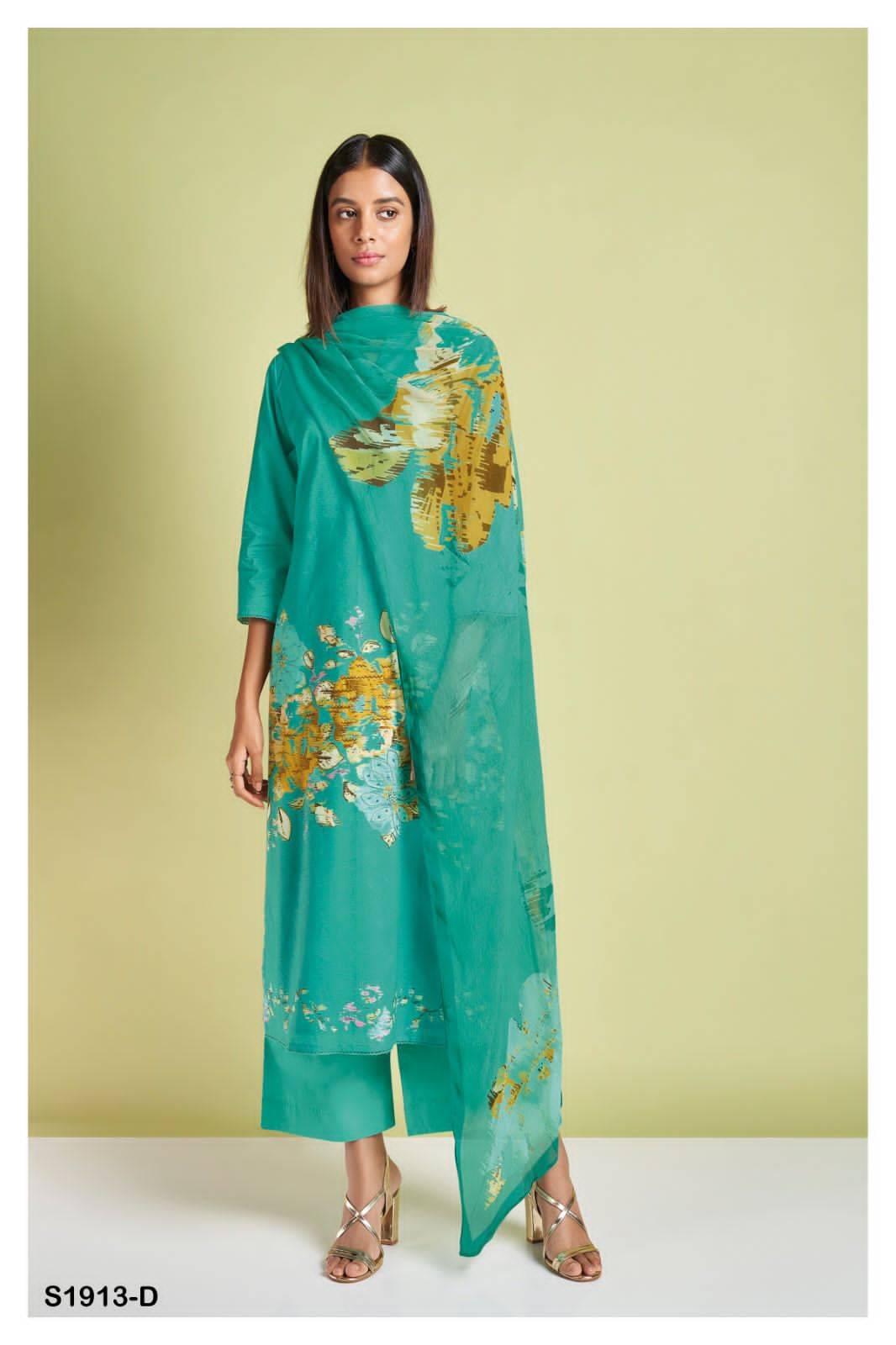 Verona-1913 By Ganga Fashion 1913-A To 1913-D Series Beautiful Stylish Festive Suits Fancy Colorful Casual Wear & Ethnic Wear & Ready To Wear Premium Cotton Dresses At Wholesale Price