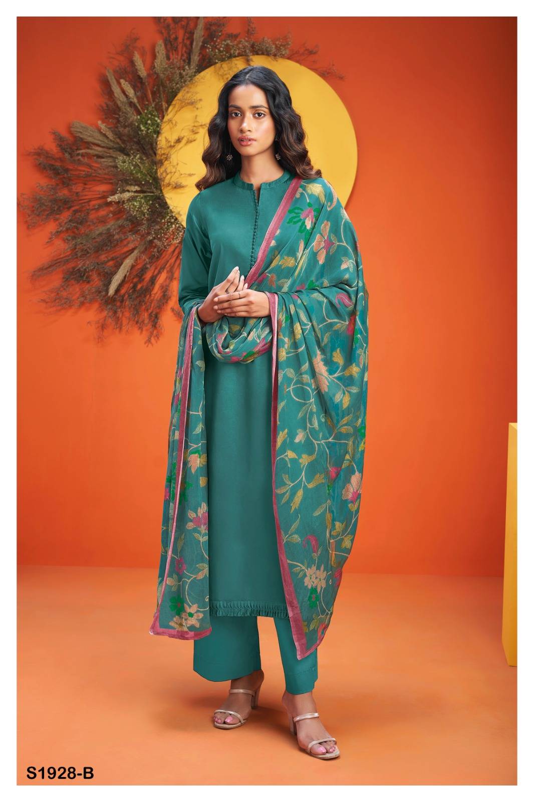 Selvi-1928 By Ganga Fashion 1928-A To 1928-D Series Beautiful Stylish Festive Suits Fancy Colorful Casual Wear & Ethnic Wear & Ready To Wear Premium Cotton Satin Dresses At Wholesale Price