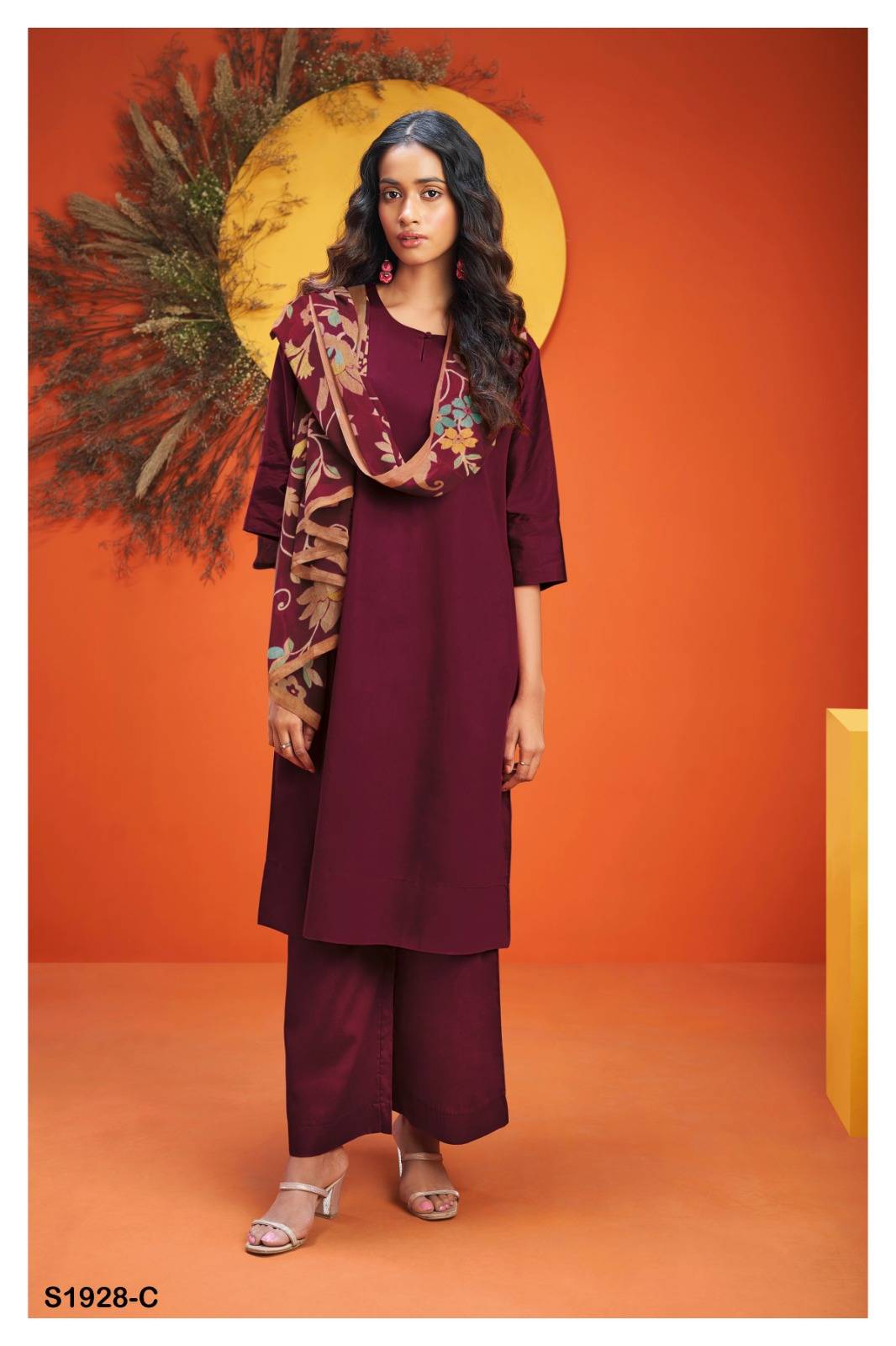 Selvi-1928 By Ganga Fashion 1928-A To 1928-D Series Beautiful Stylish Festive Suits Fancy Colorful Casual Wear & Ethnic Wear & Ready To Wear Premium Cotton Satin Dresses At Wholesale Price