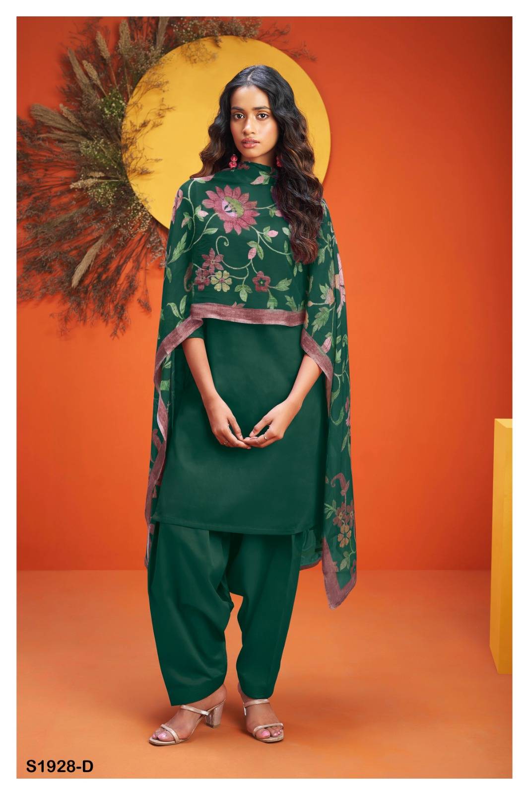 Selvi-1928 By Ganga Fashion 1928-A To 1928-D Series Beautiful Stylish Festive Suits Fancy Colorful Casual Wear & Ethnic Wear & Ready To Wear Premium Cotton Satin Dresses At Wholesale Price