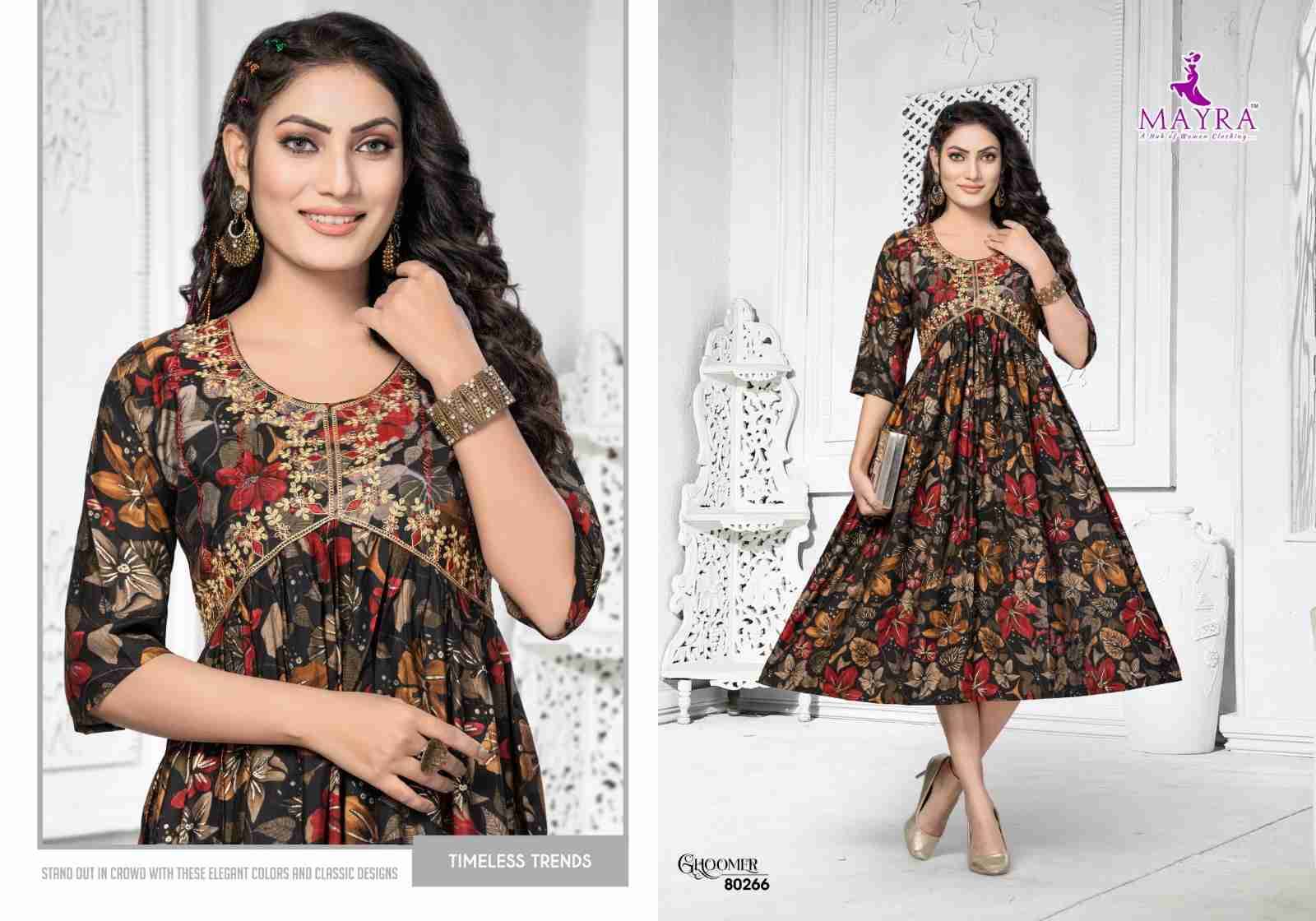 Ghoomer By Mayra 80263 To 80269 Series Designer Stylish Fancy Colorful Beautiful Party Wear & Ethnic Wear Collection Pure Chanderi Kurtis At Wholesale Price